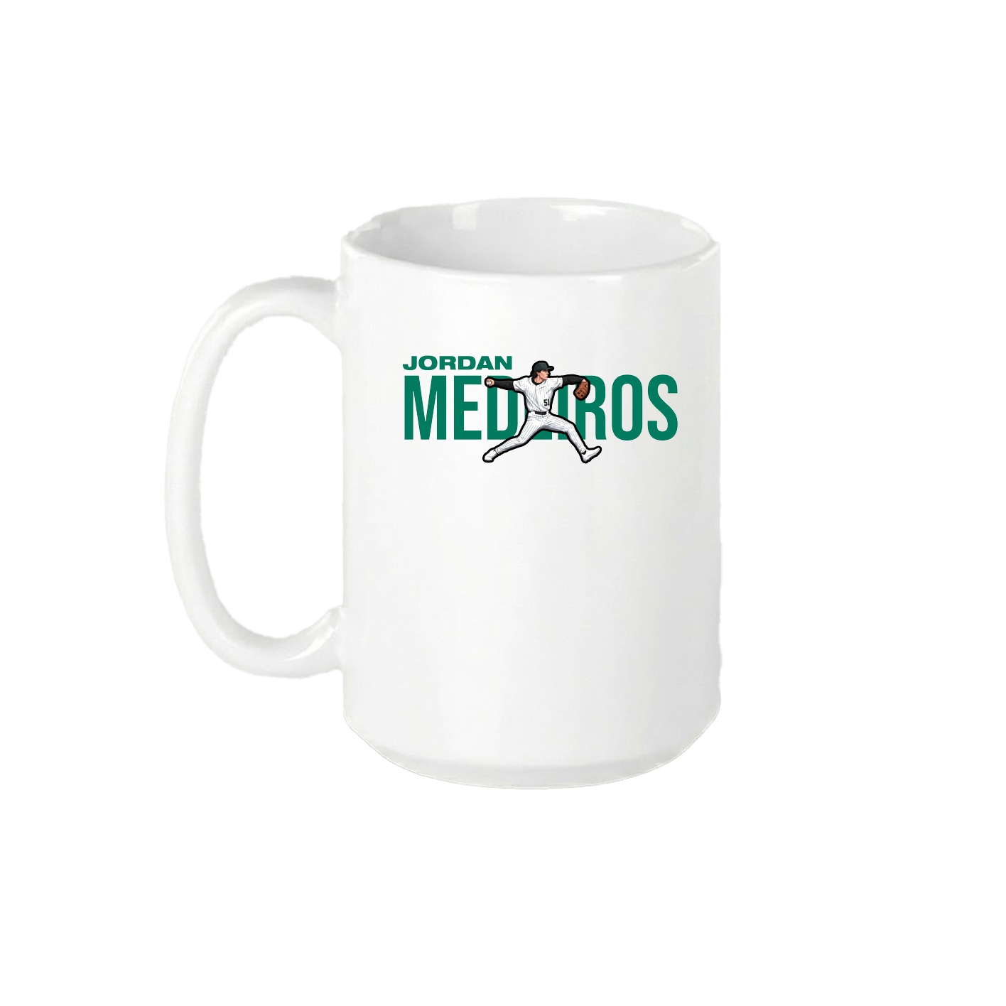 15oz Coffee Mug — Player Name in White