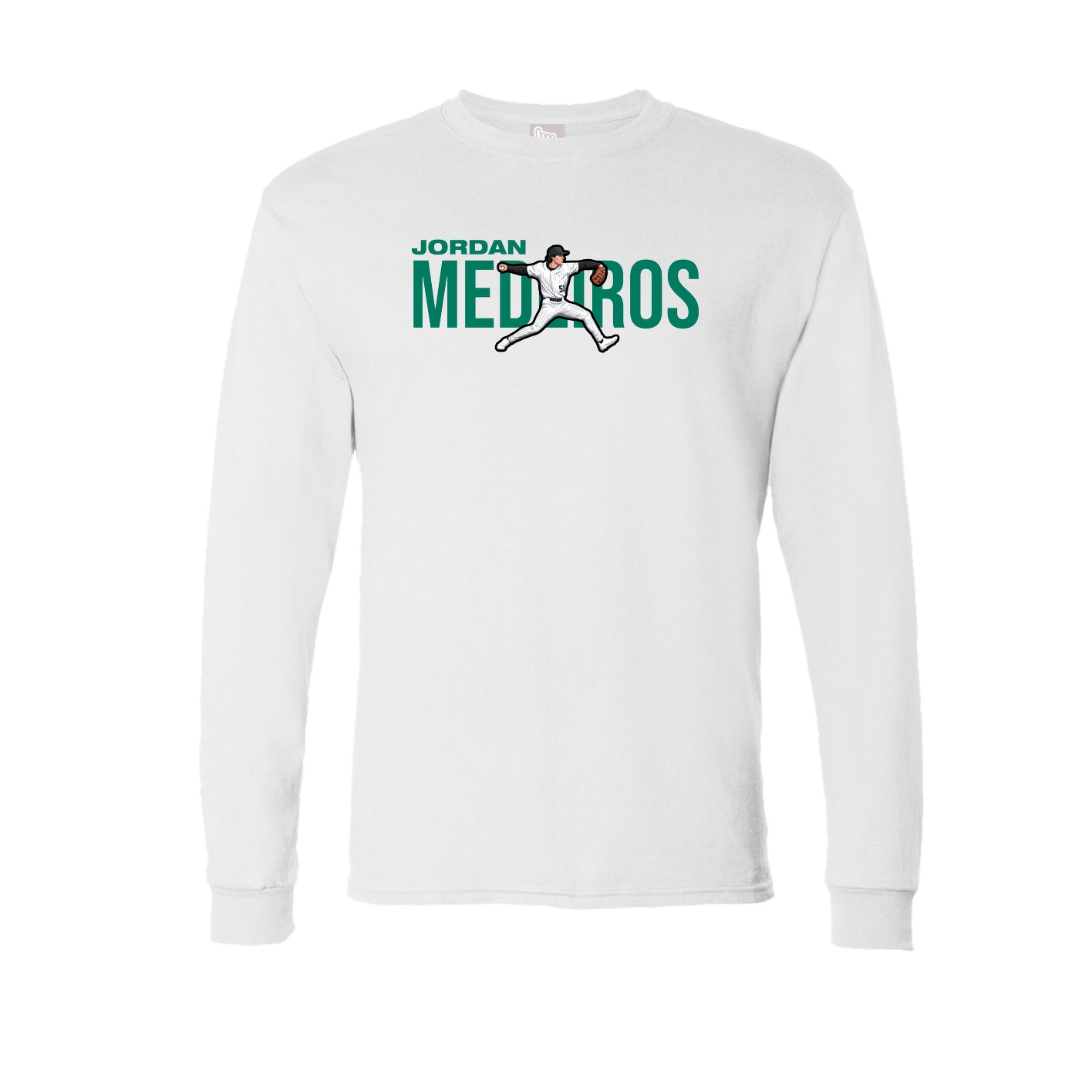 Long Sleeve Tee — Player Name in White