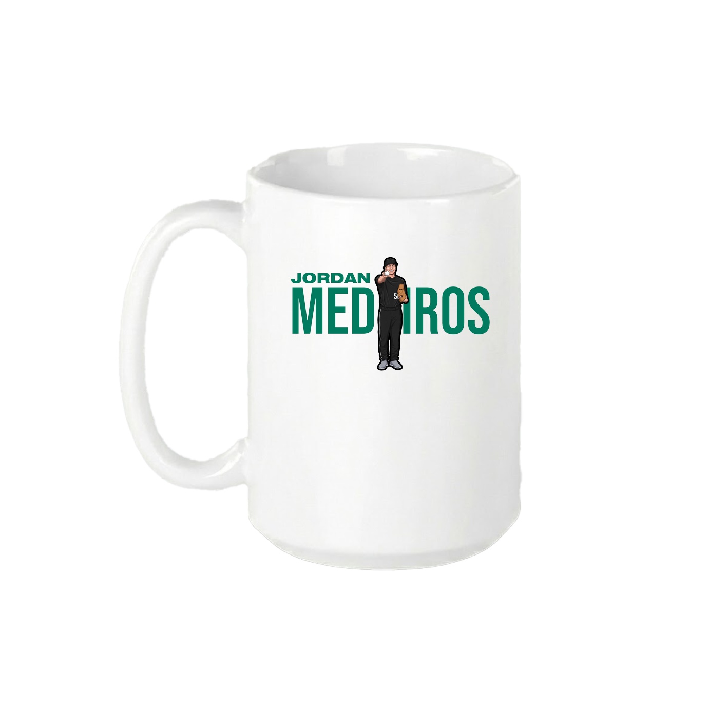 15oz Coffee Mug — Player Name in White