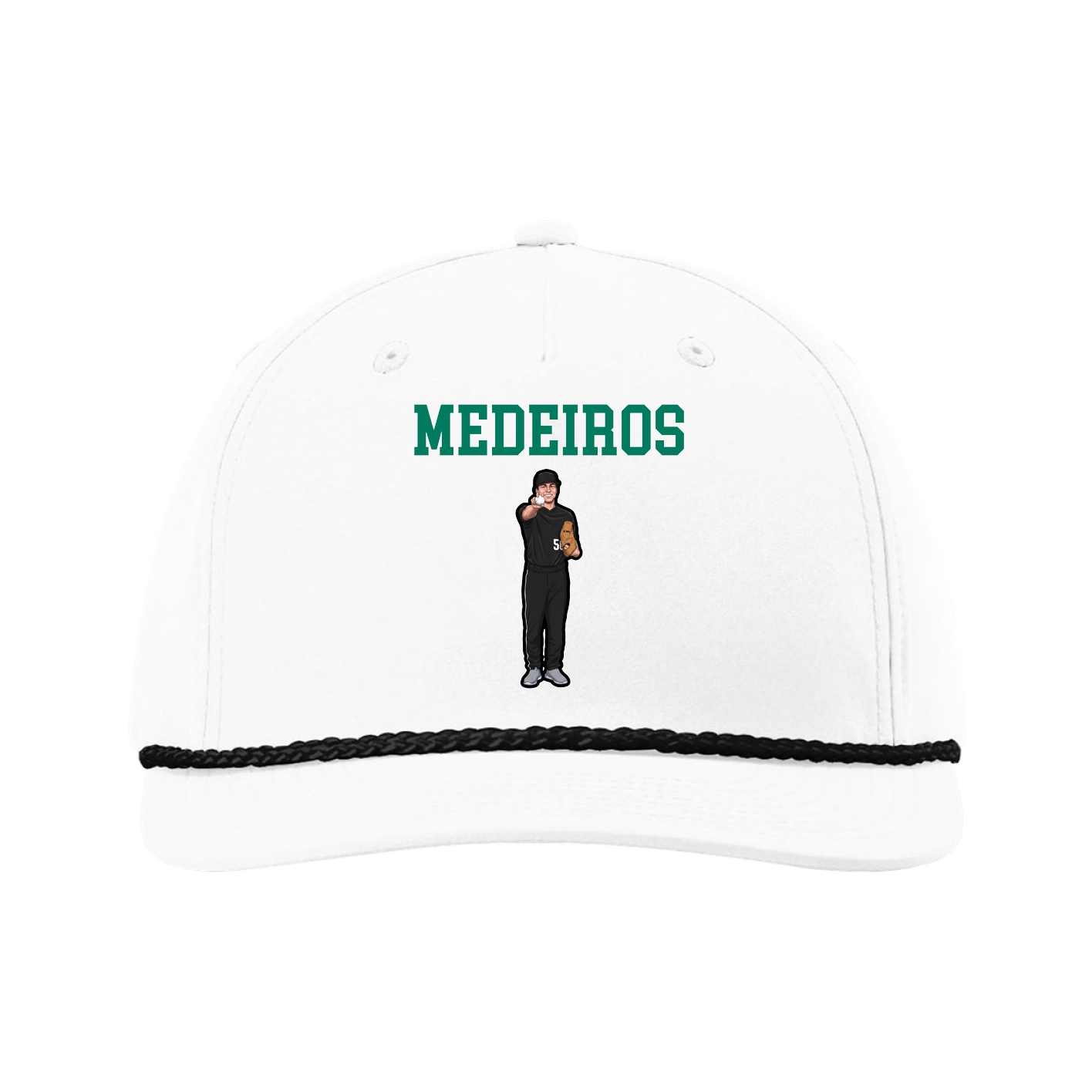 Five-Panel Classic Rope Cap — Shirsey in White