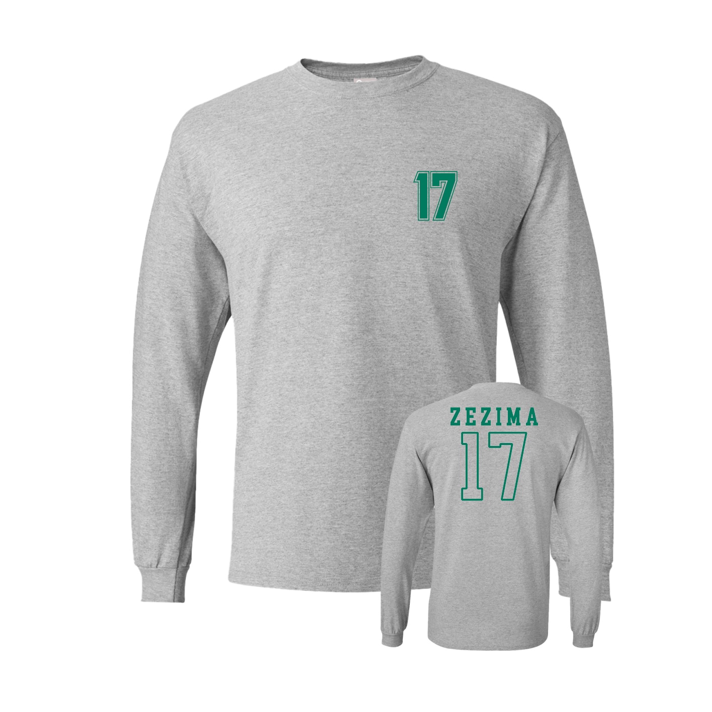 Long Sleeve Tee — Chest Back in Grey