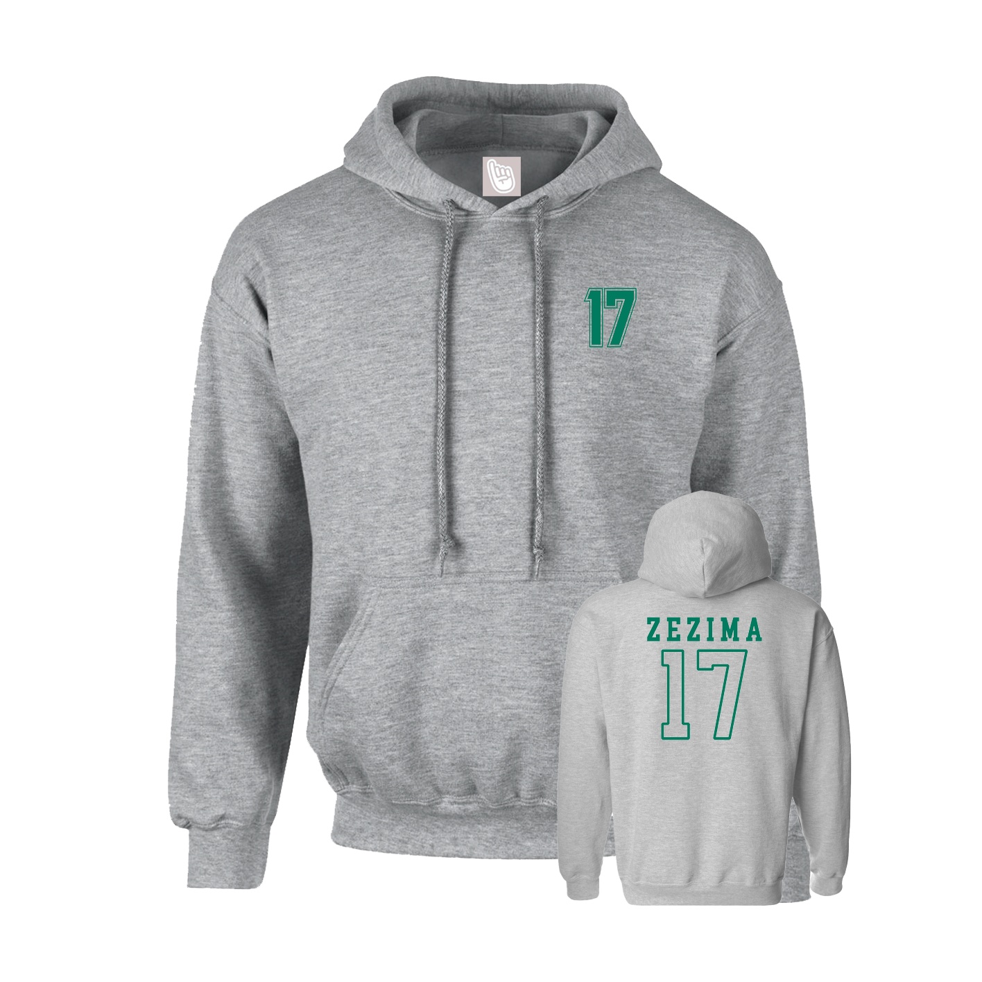 Hoodie — Chest Back in Grey