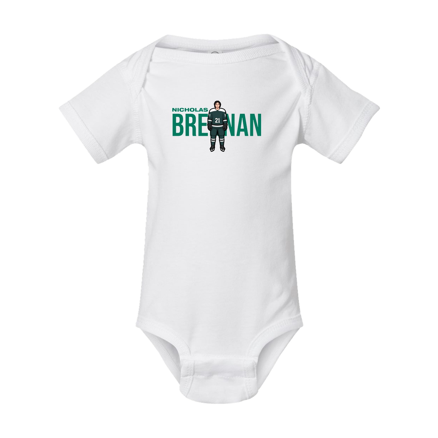 Baby Onesie — Player Name in White