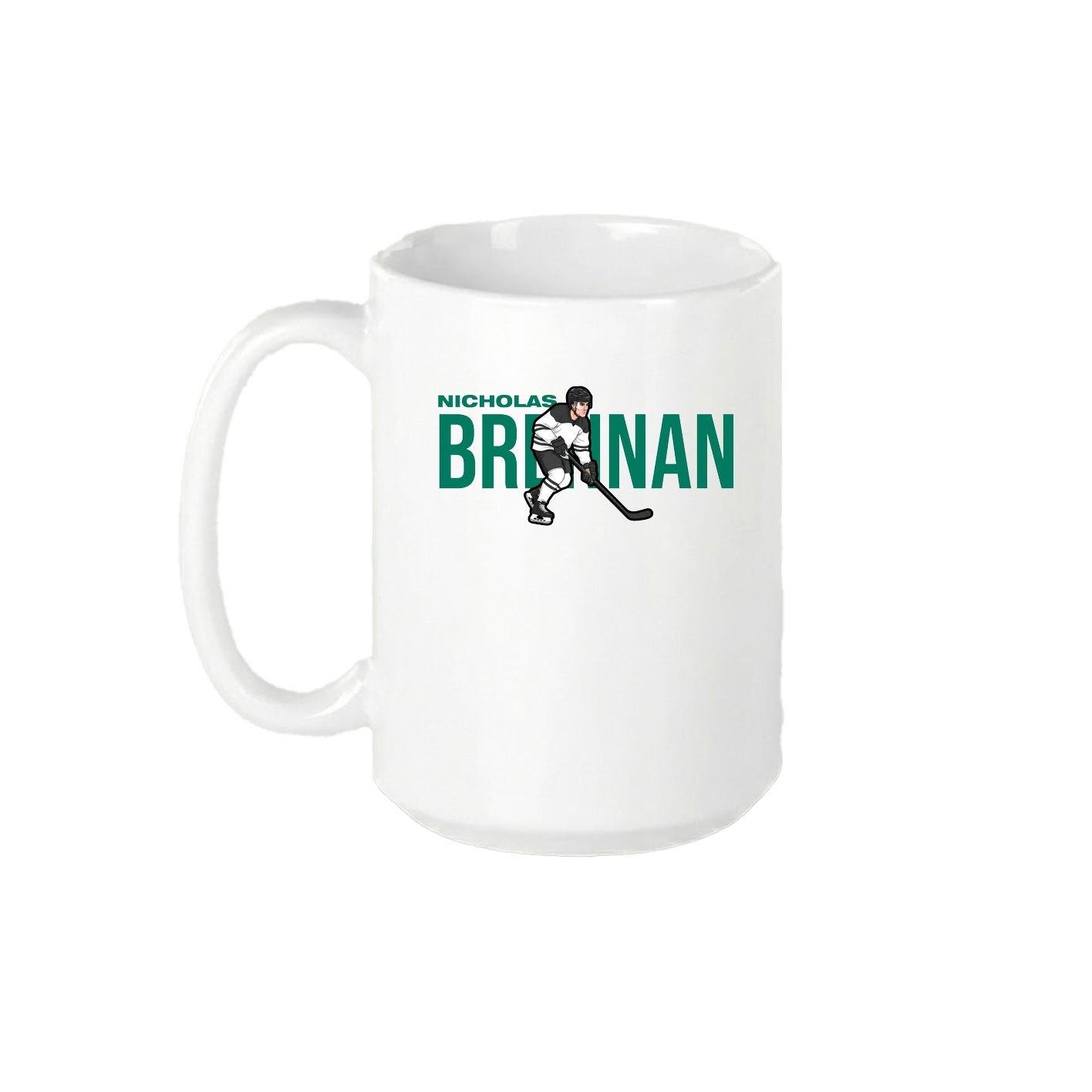 15oz Coffee Mug — Player Name in White