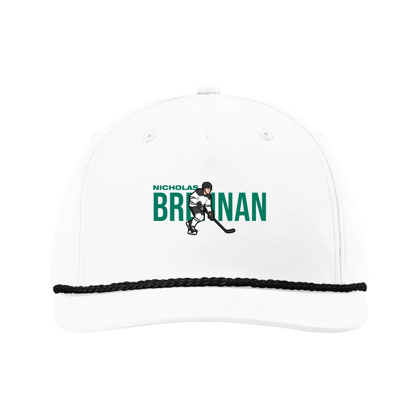 Five-Panel Classic Rope Cap — Player Name in White
