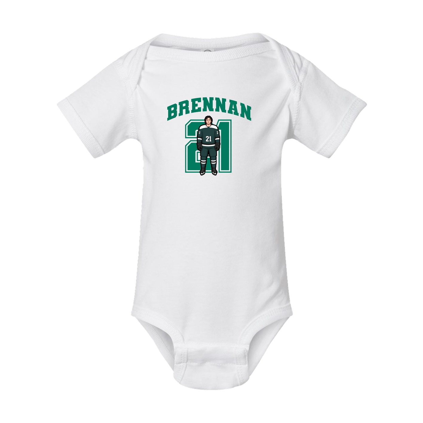 Baby Onesie — Number in White