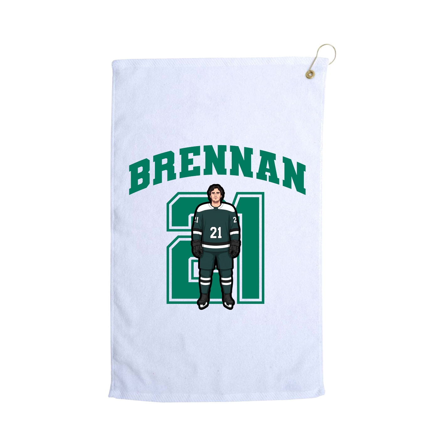 Golf Towel — Number in White