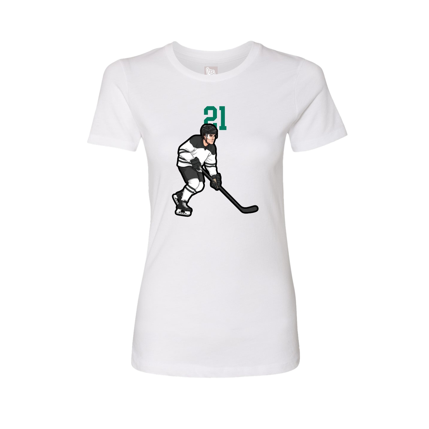 Fitted Women's Tee — Number Top in White
