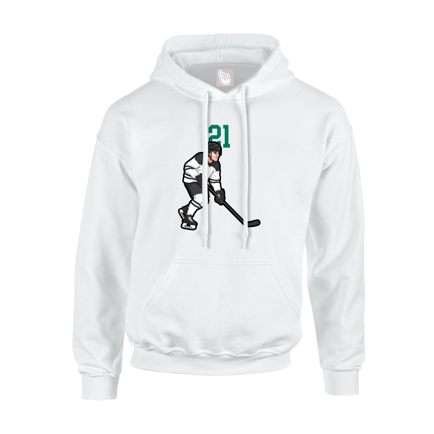 Hoodie — Number Top in White