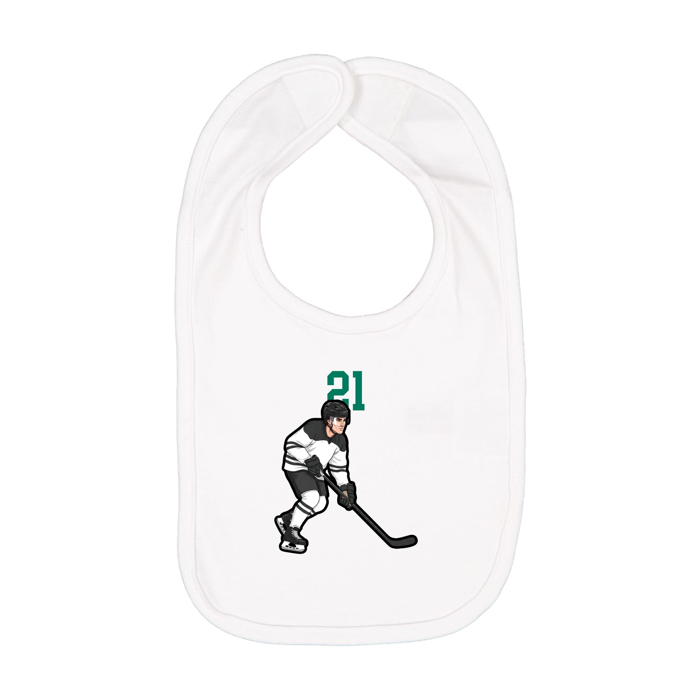 Infant Bib — Number Top in White