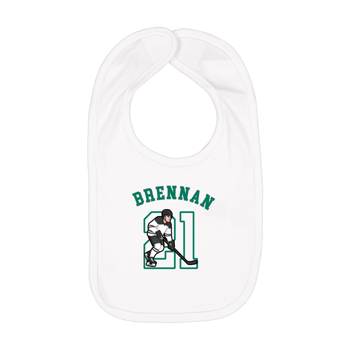 Infant Bib — Shirsey Arch in White