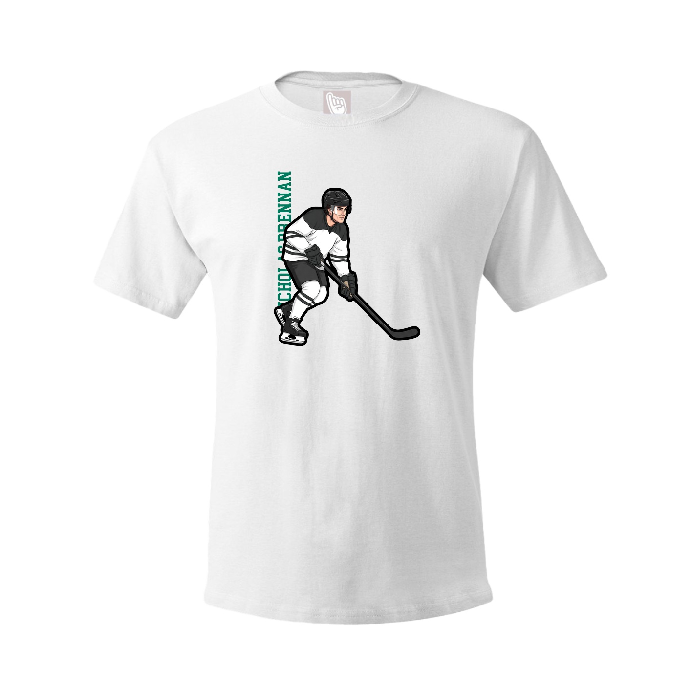 Tee — Name Vertical in White
