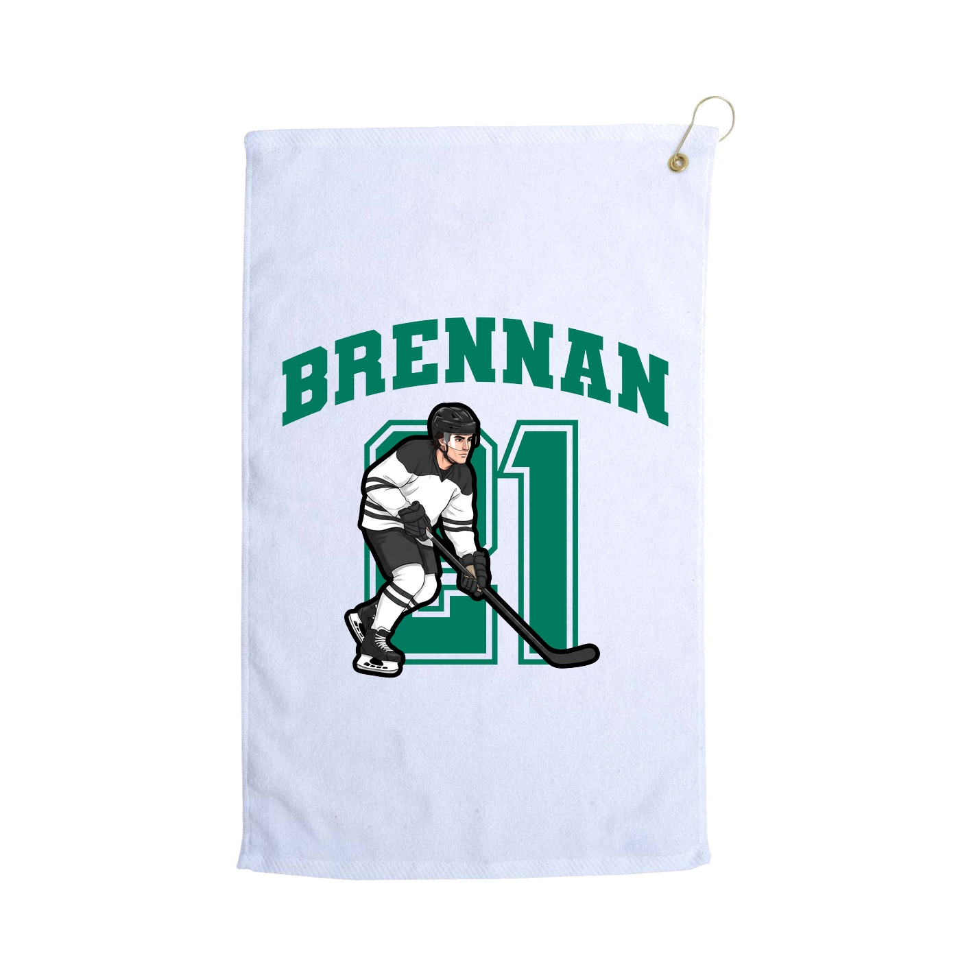 Golf Towel — Number in White