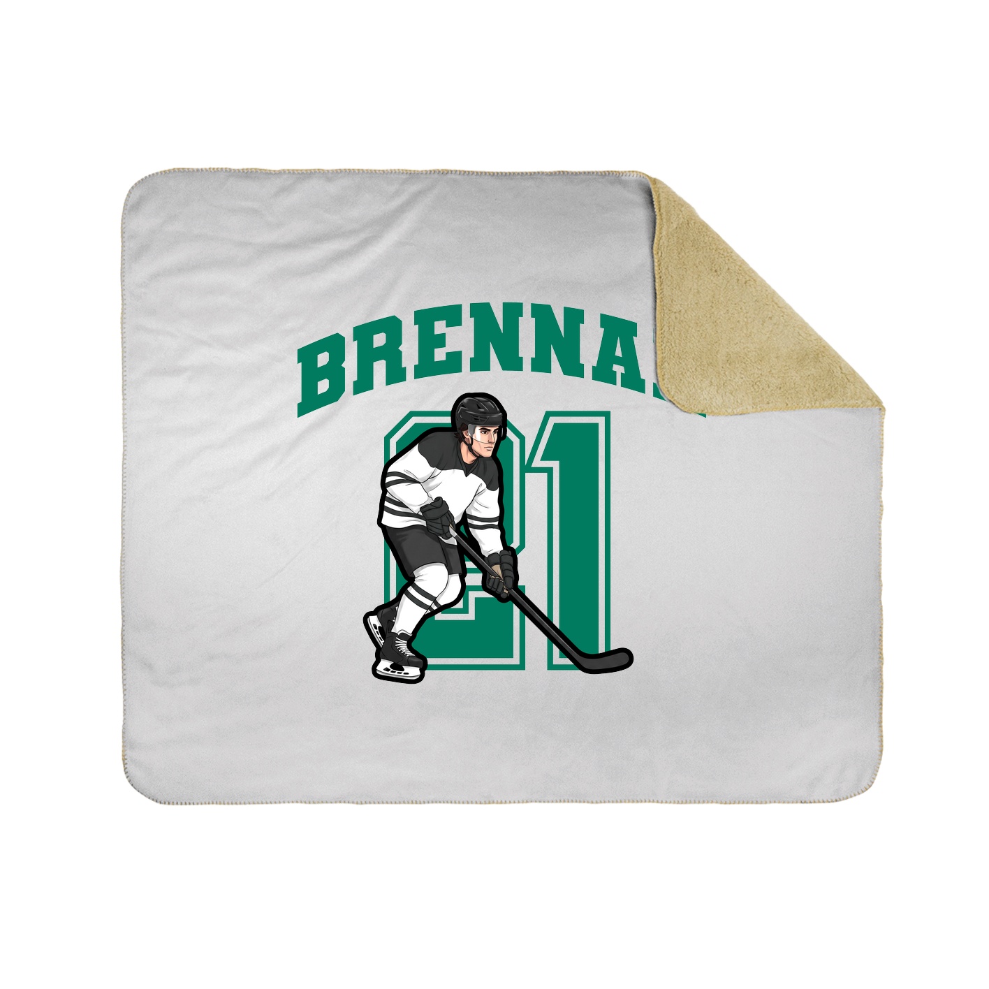 Throw Blanket — Number in White