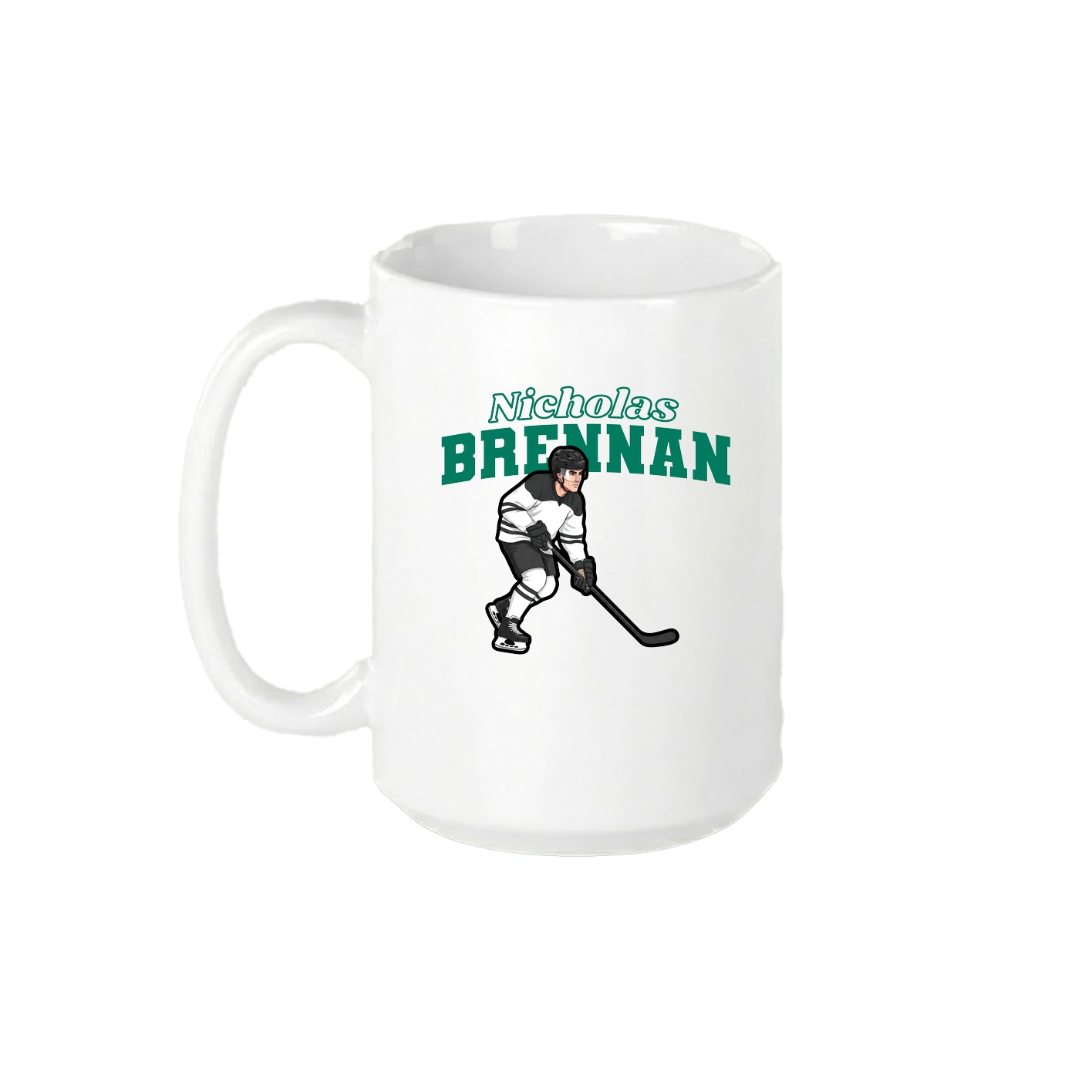 15oz Coffee Mug — Name Arch in White