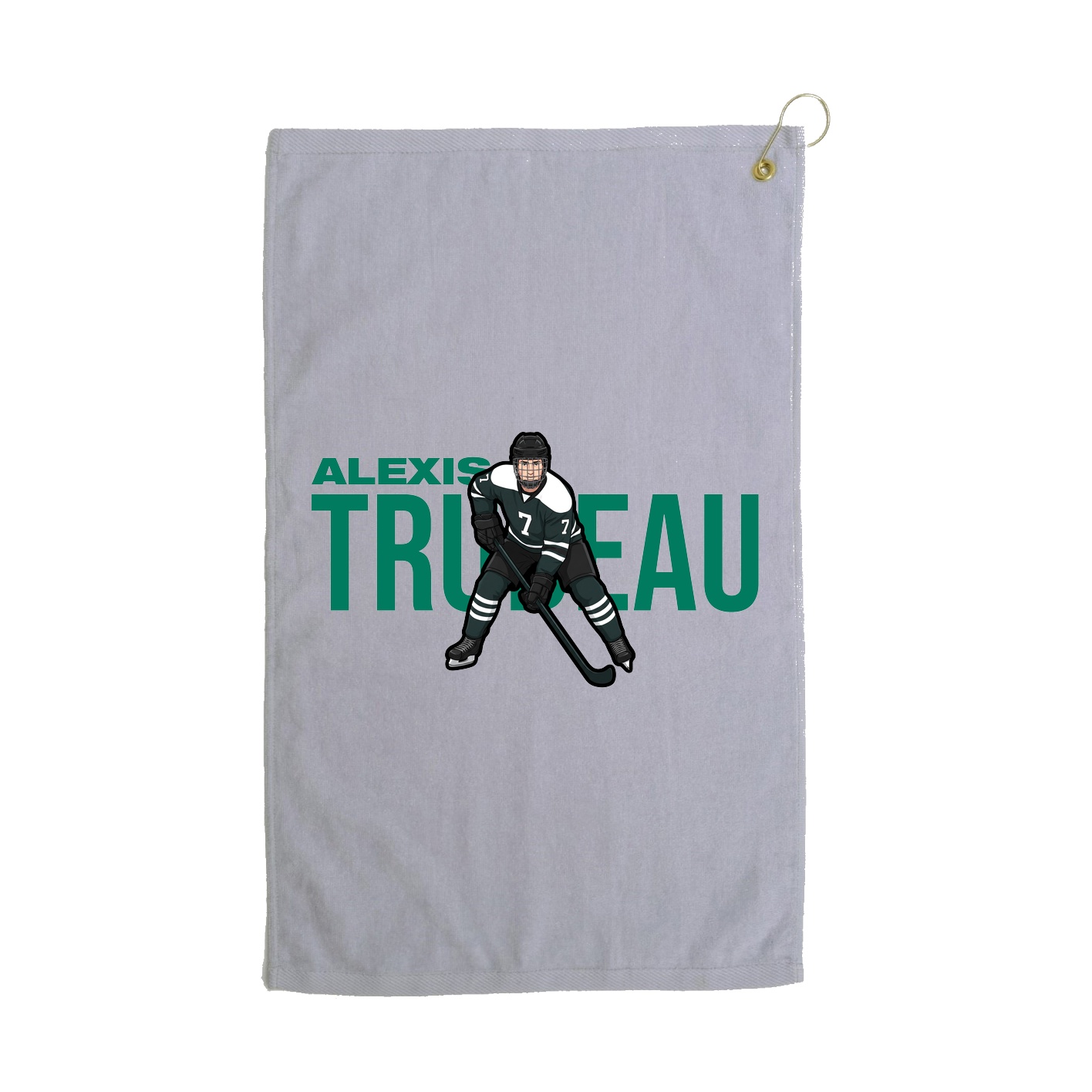 Golf Towel — Player Name in Grey