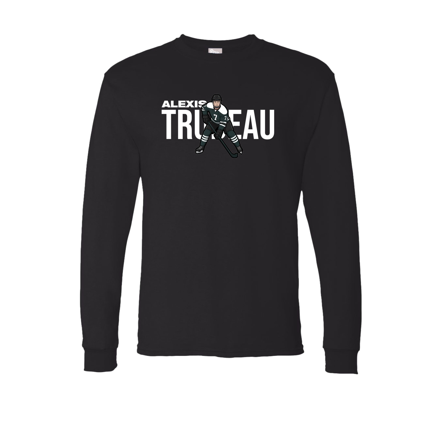 Long Sleeve Tee — Player Name in Black