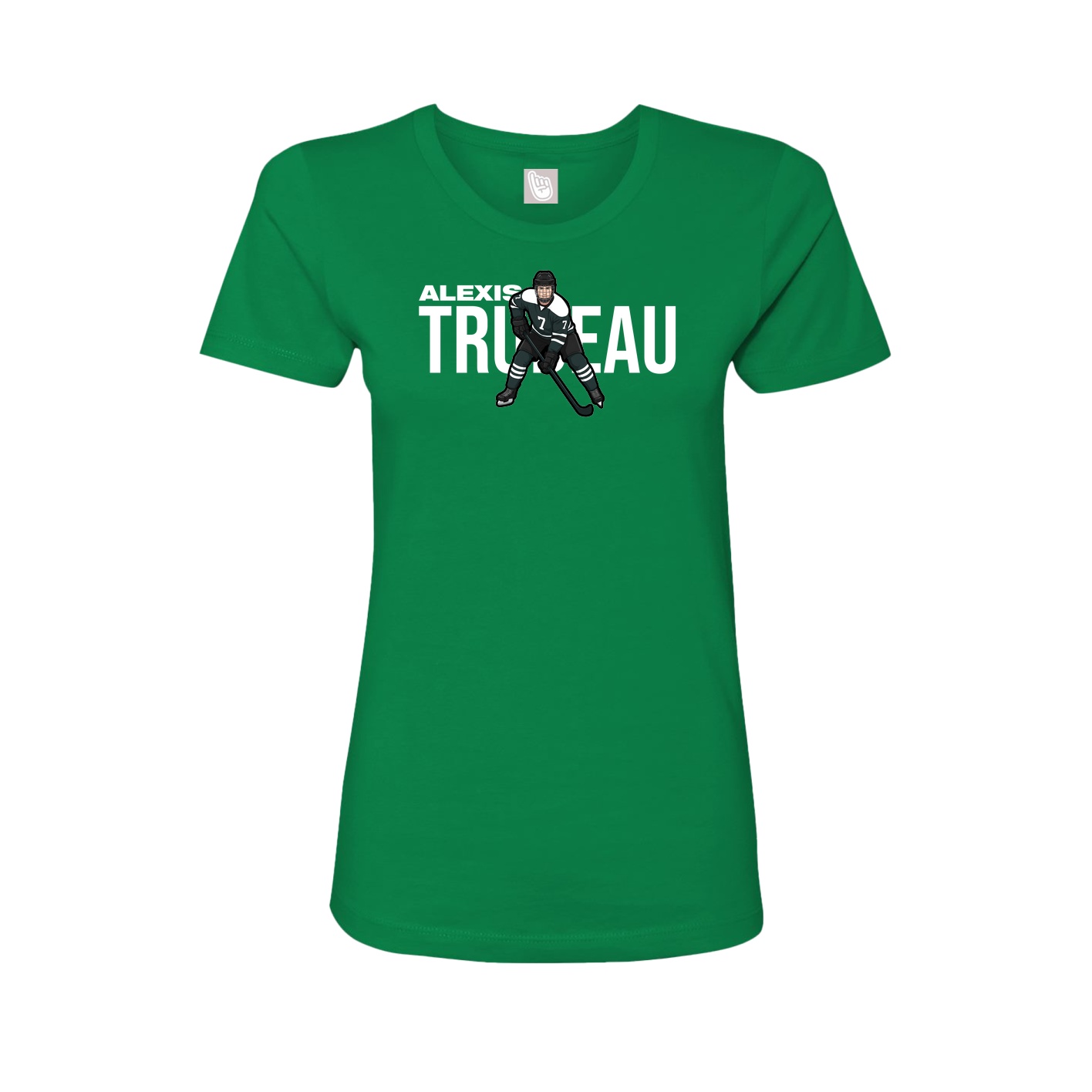 Fitted Women's Tee — Player Name in Green