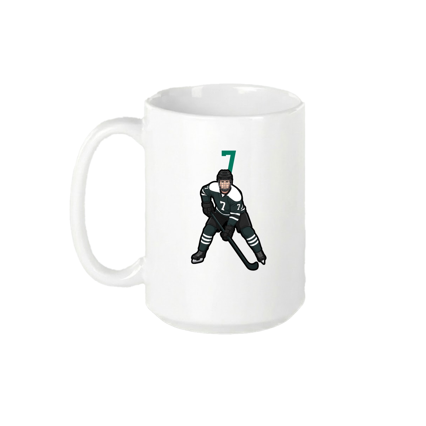 15oz Coffee Mug — Number Top in White