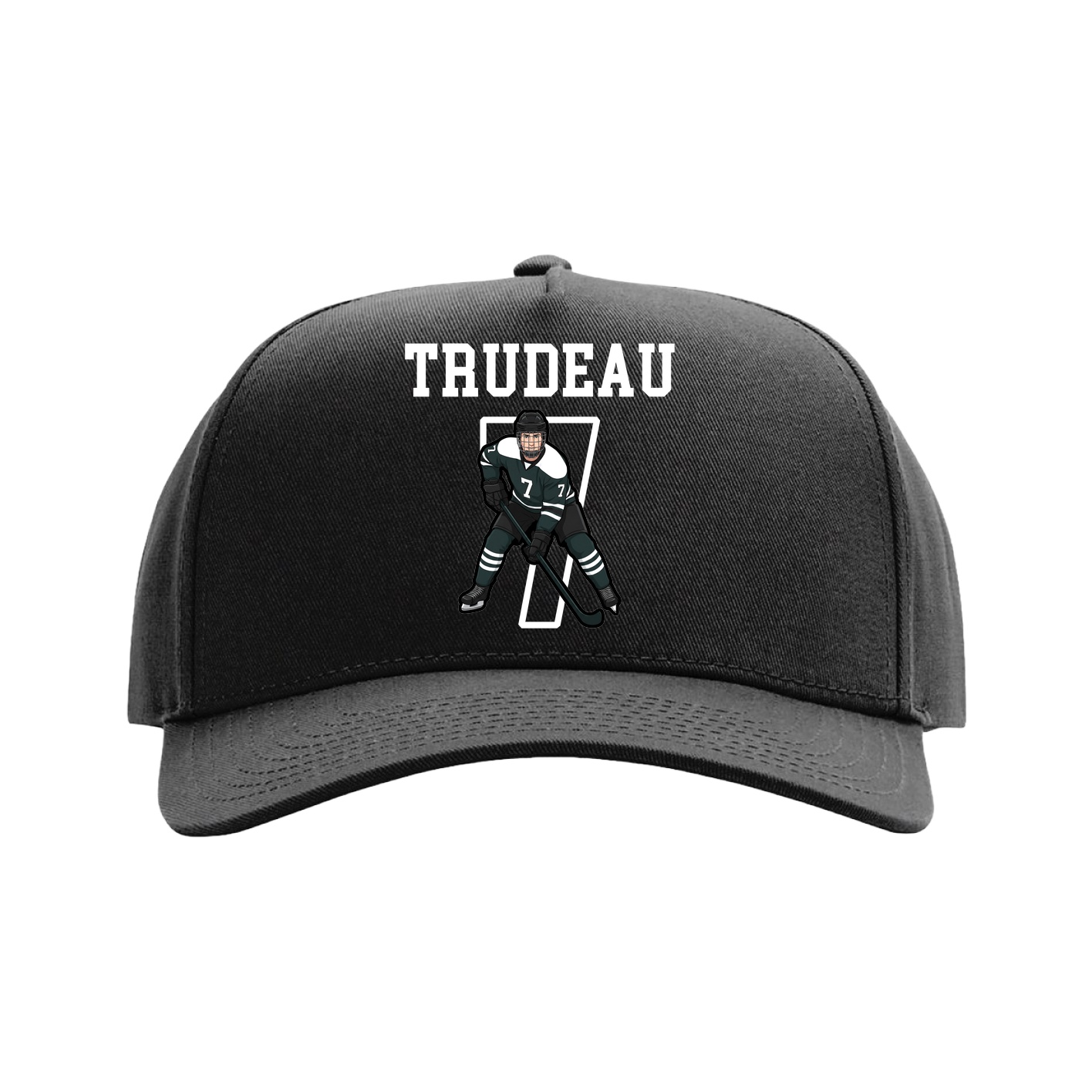Full Fabric Five-Panel Champ Cap — Shirsey in Black