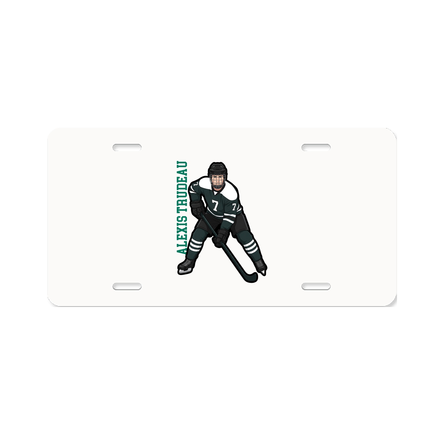 License Plate — Name Vertical in Classic