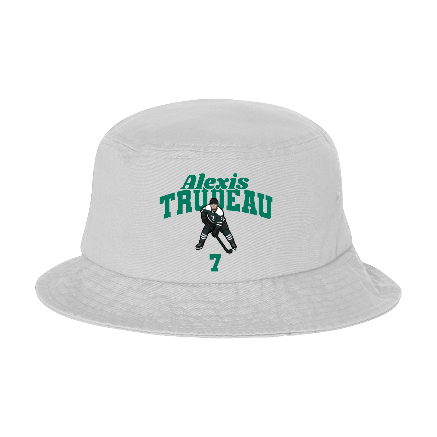 Bucket Cap — Signature Arch in White