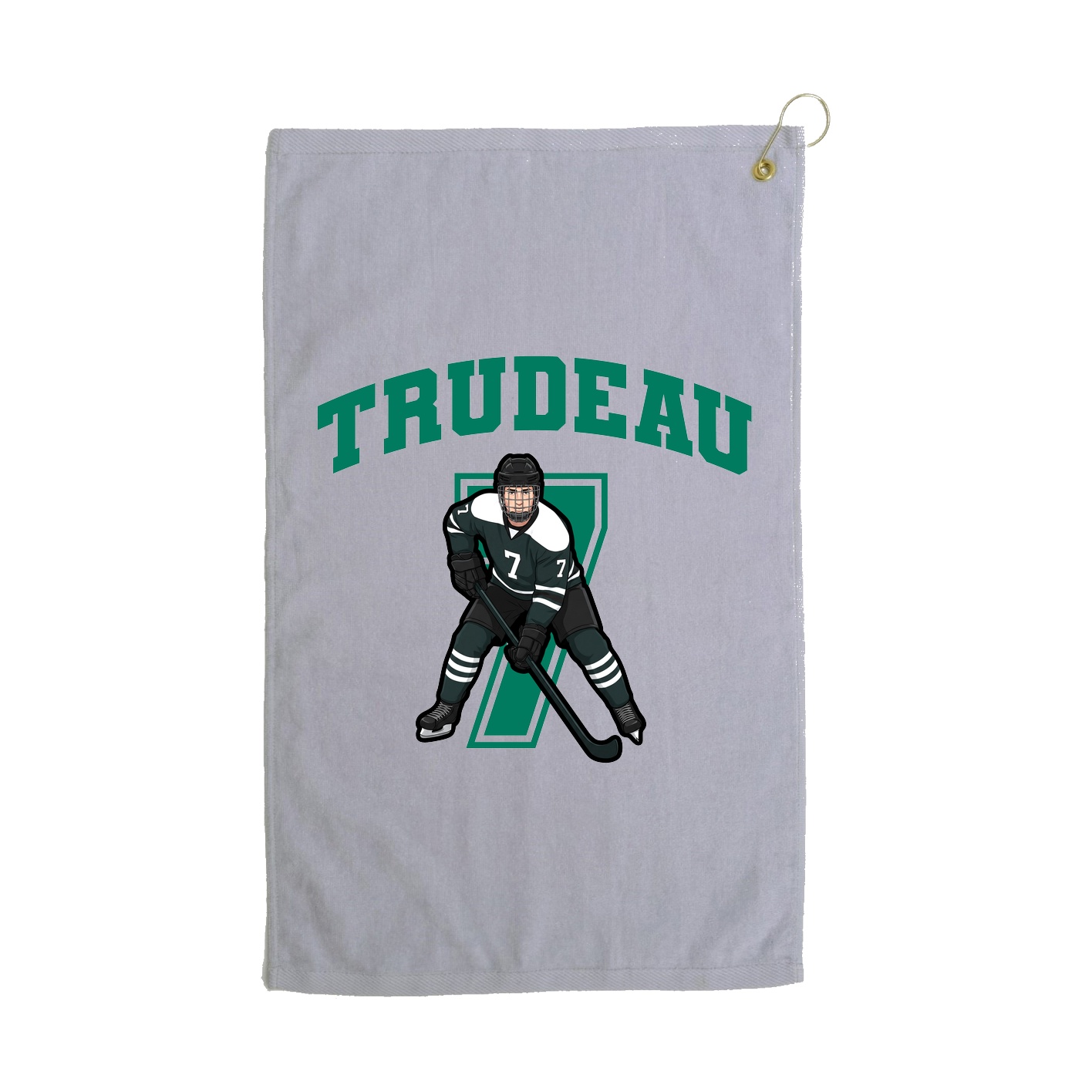 Golf Towel — Number in Grey