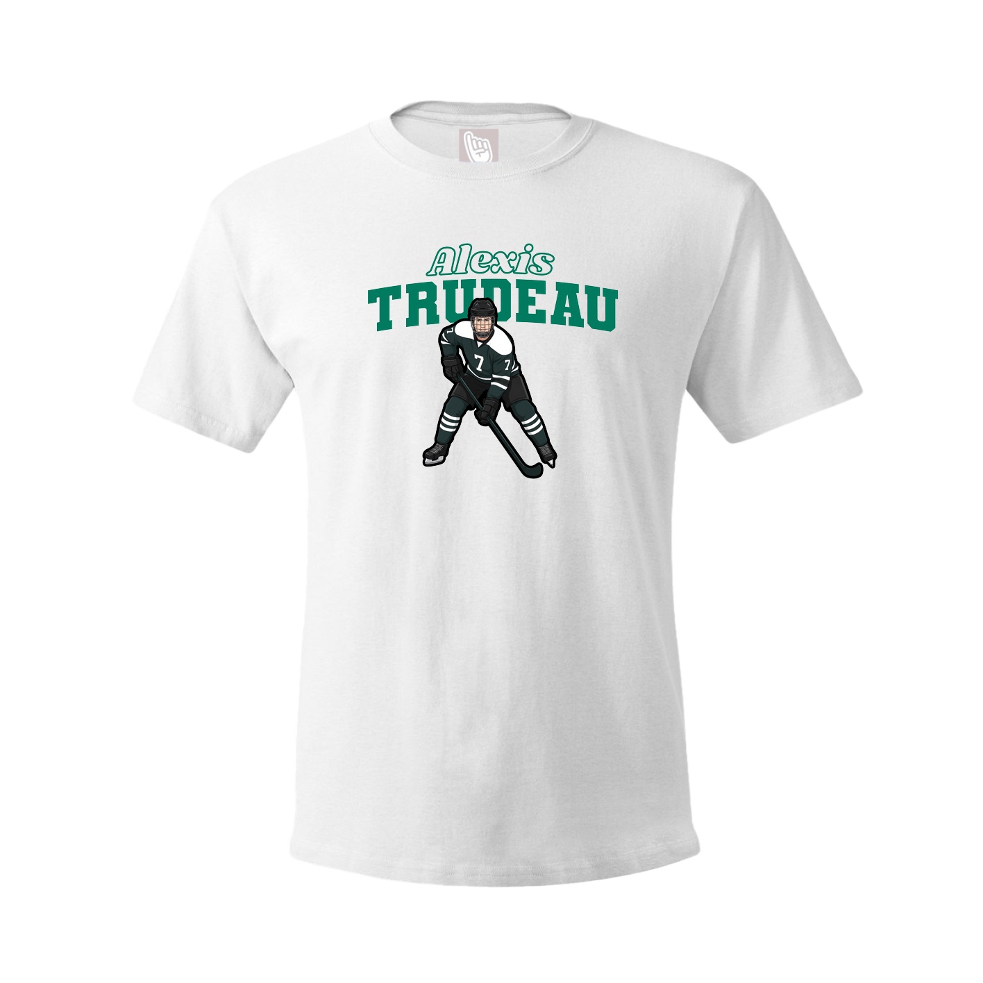 Youth Tee — Name Arch in White
