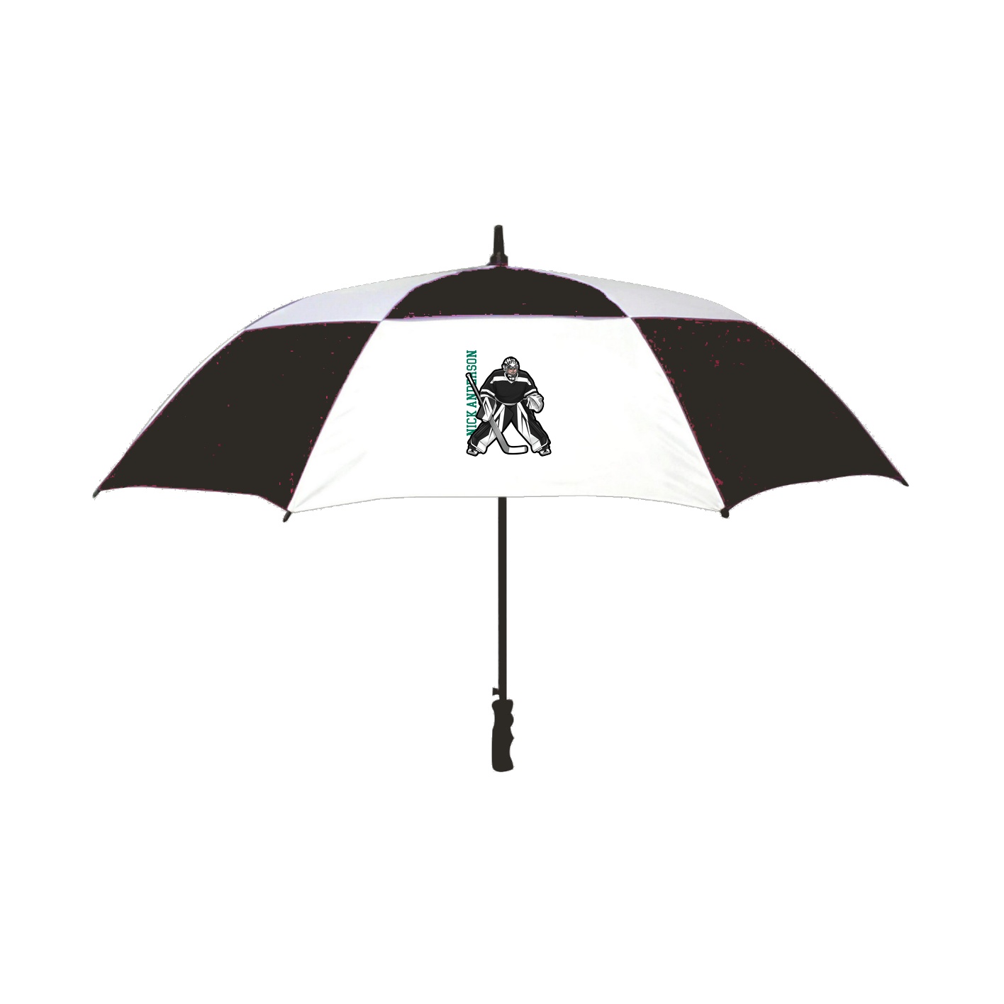 Golf Umbrella — Name Vertical in Black