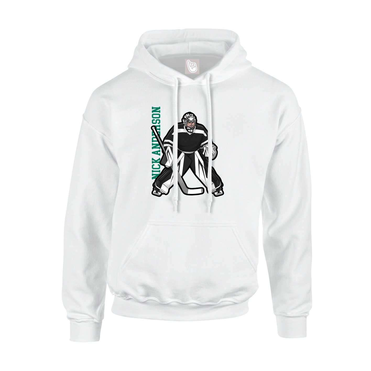 Youth Hoodie — Name Vertical in White
