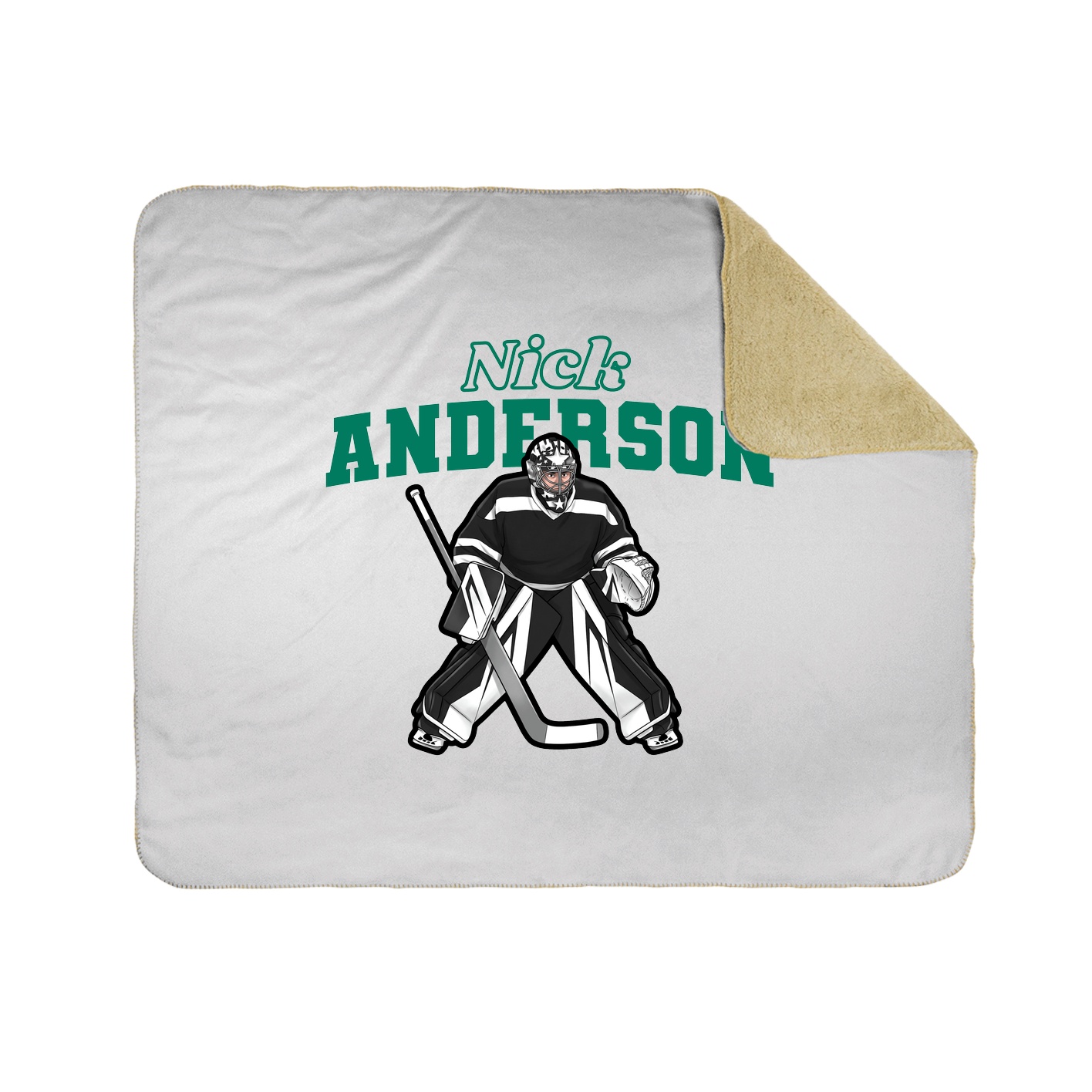 Throw Blanket — Name Arch in White