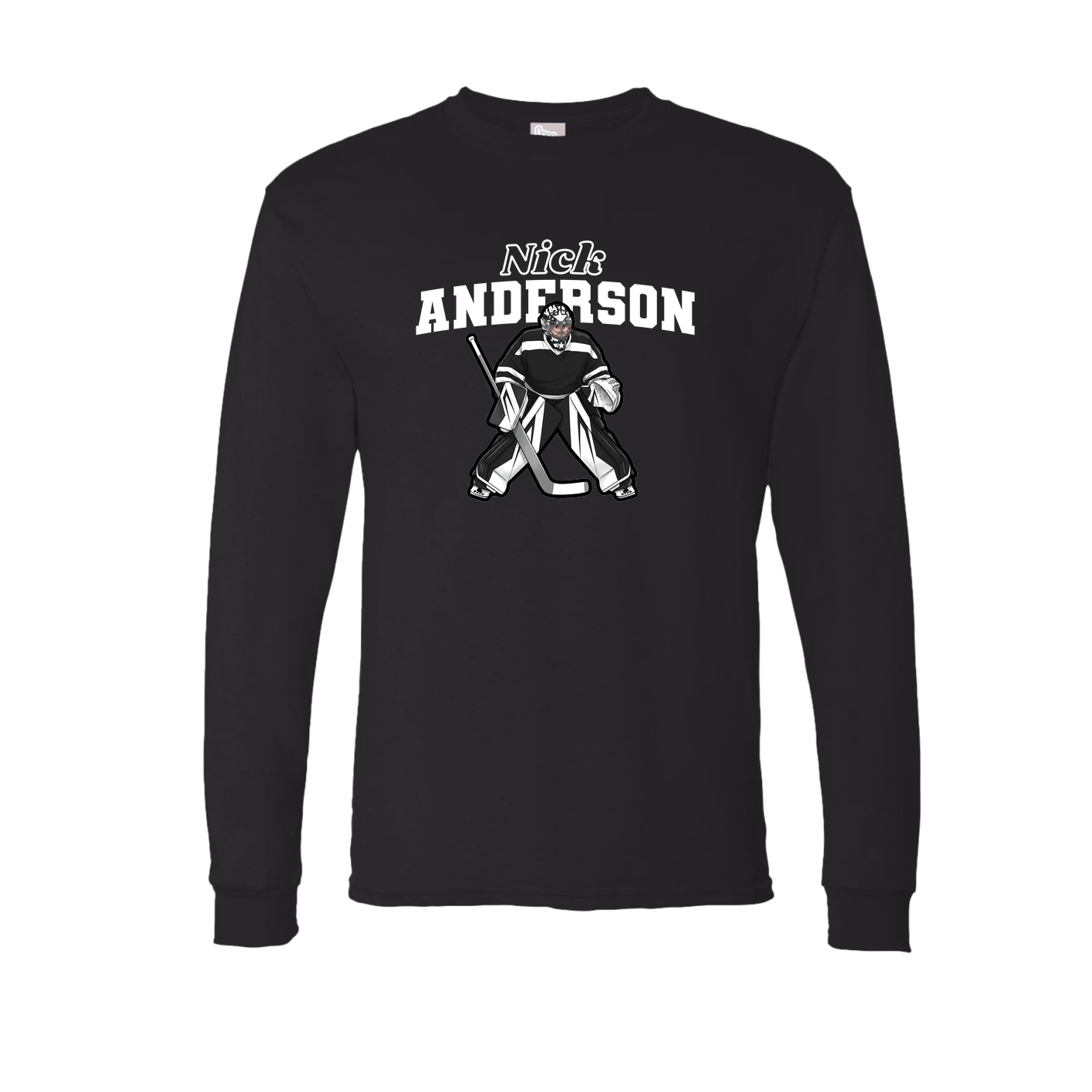 Long Sleeve Tee — Name Arch in Black