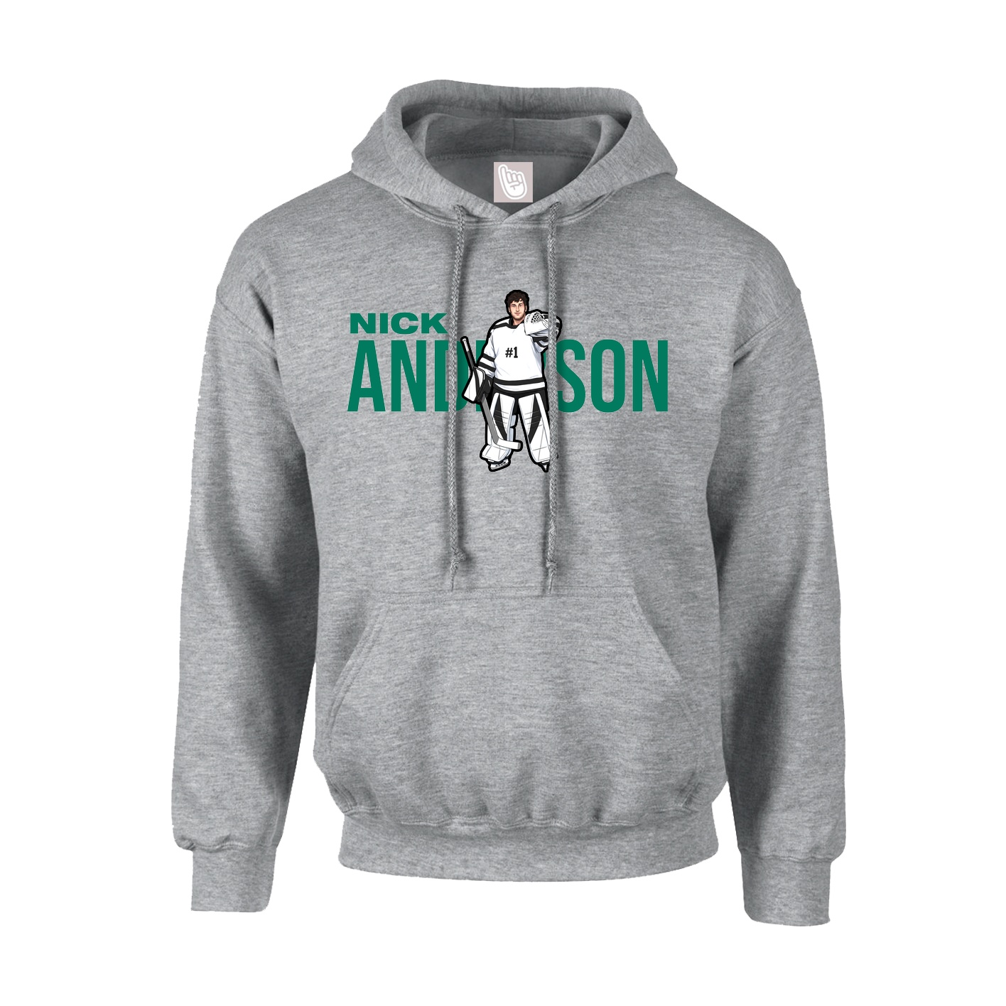 Youth Hoodie — Player Name in Grey