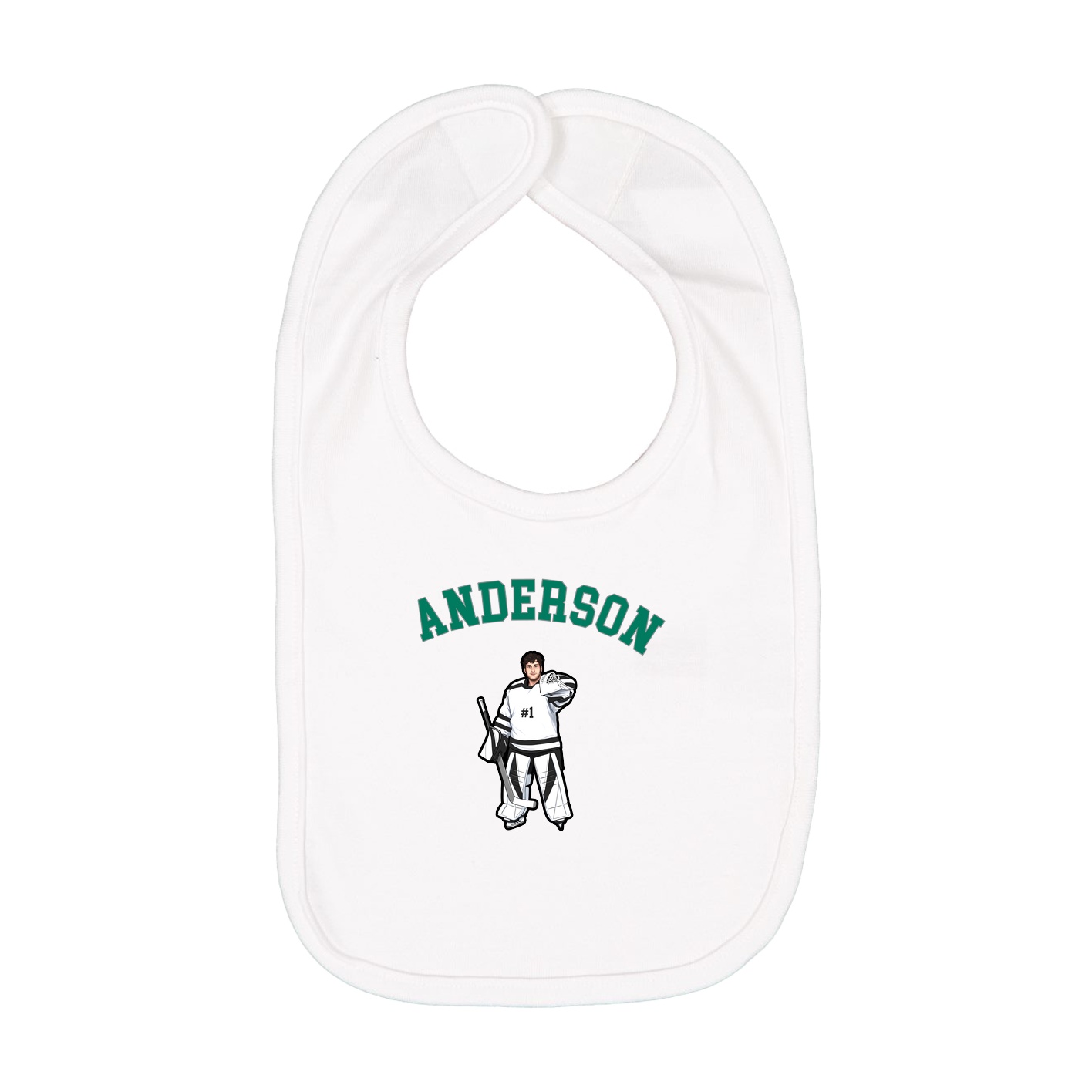 Infant Bib — Shirsey Arch in White