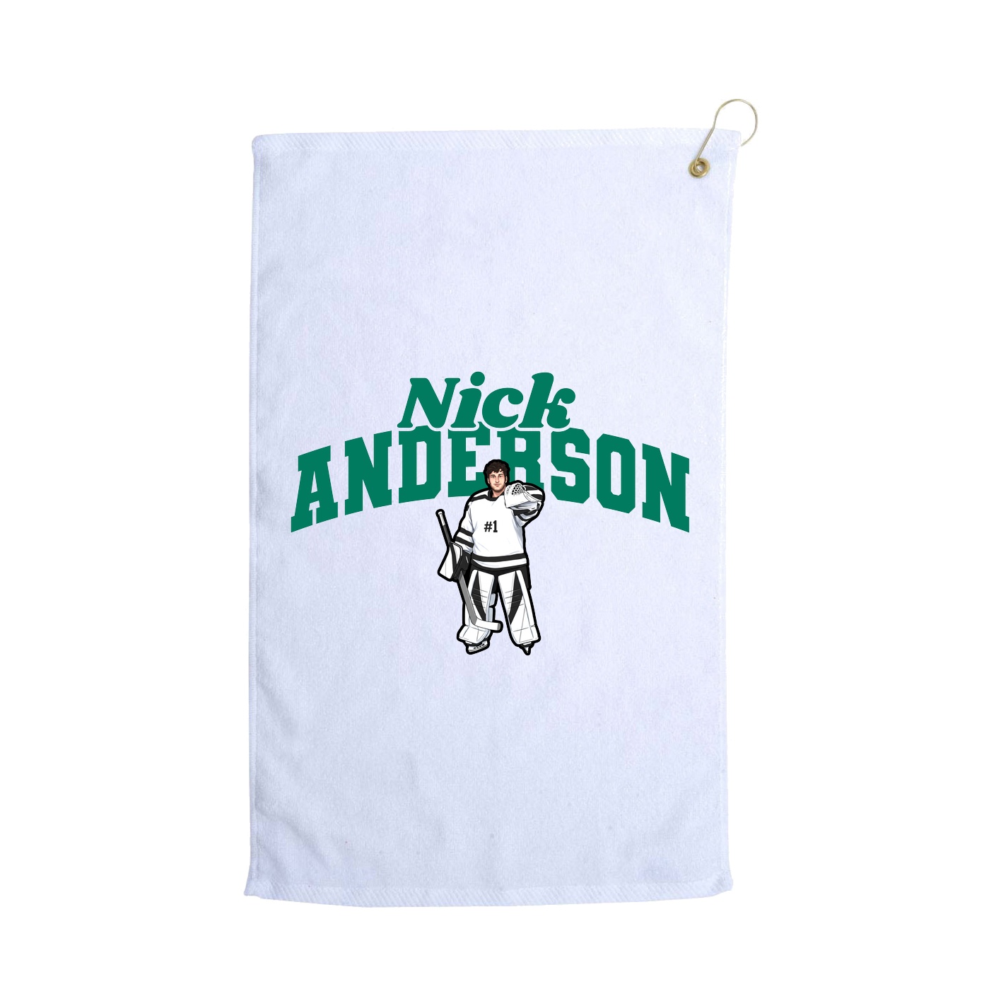 Golf Towel — Signature Arch in White
