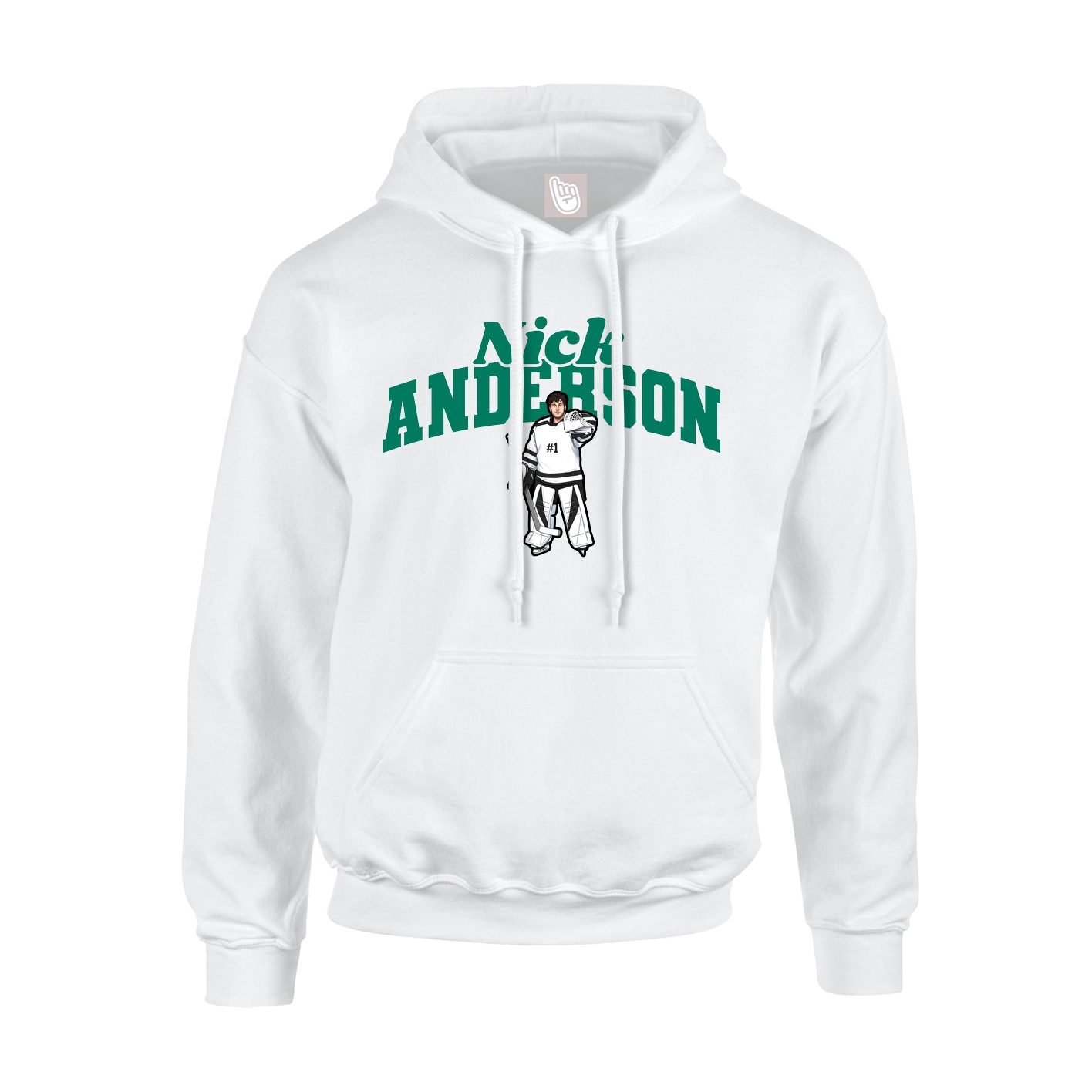 Hoodie — Signature Arch in White