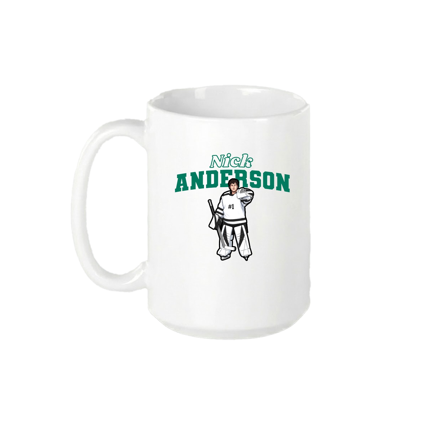 15oz Coffee Mug — Name Arch in White