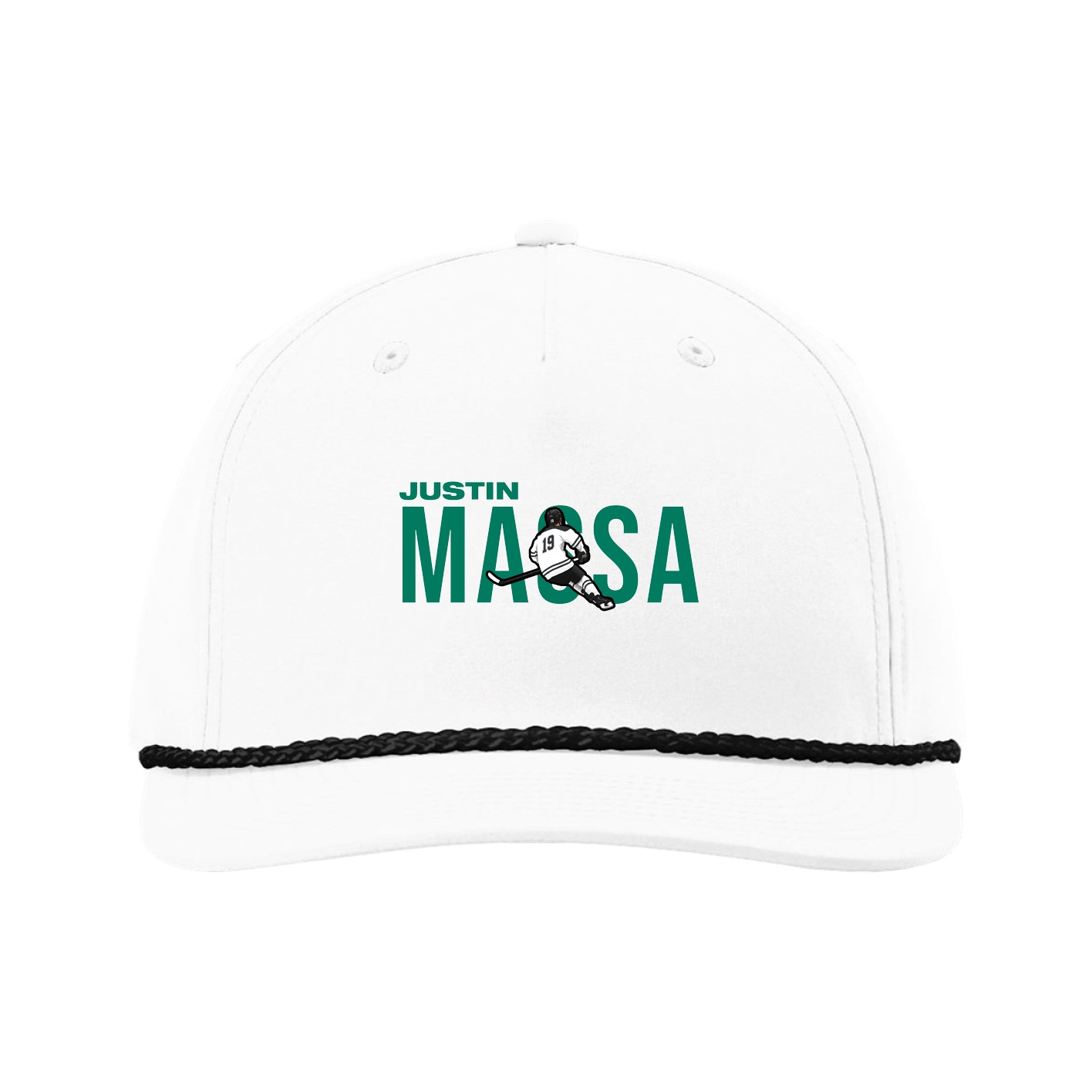 Five-Panel Classic Rope Cap — Player Name in White