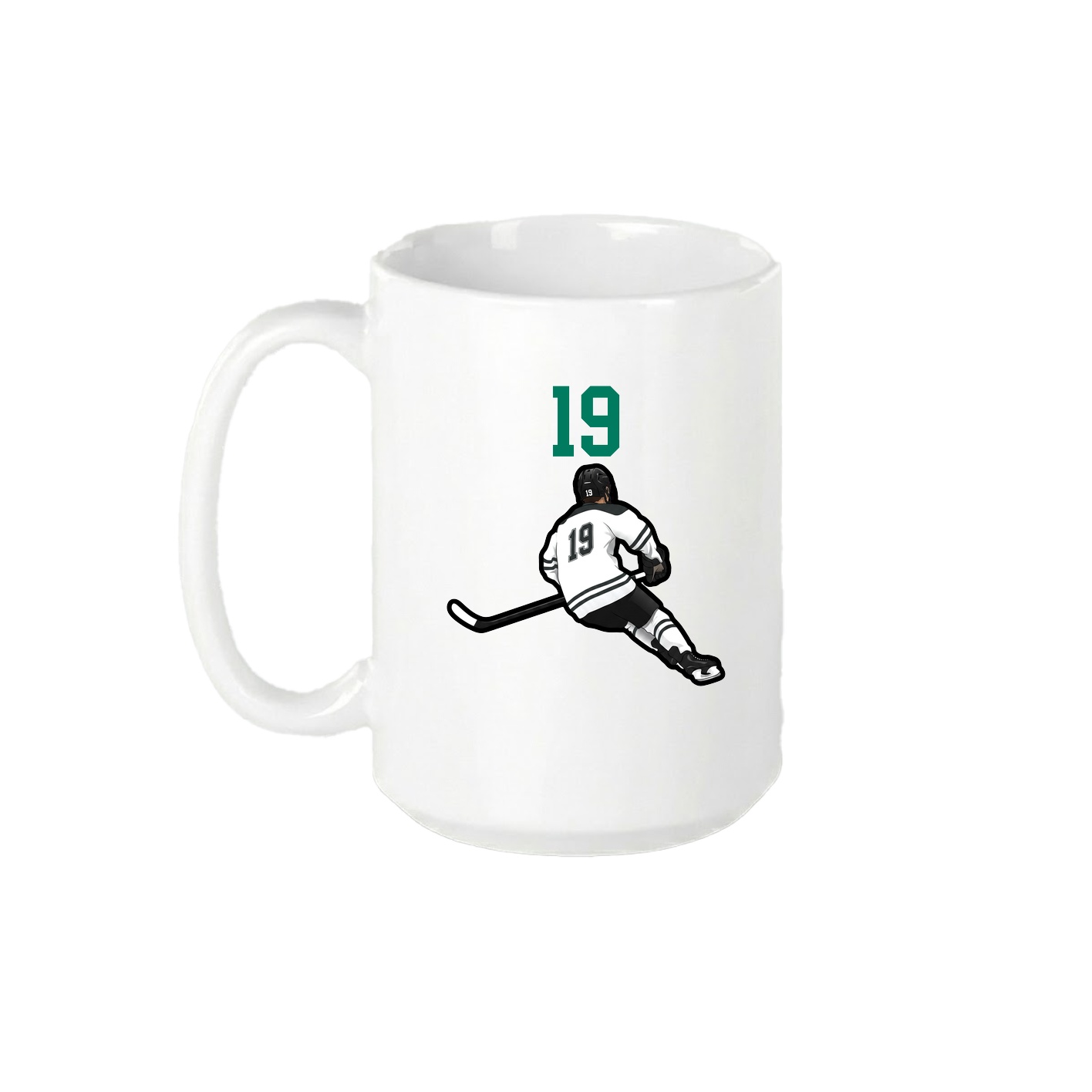 15oz Coffee Mug — Number Top in White