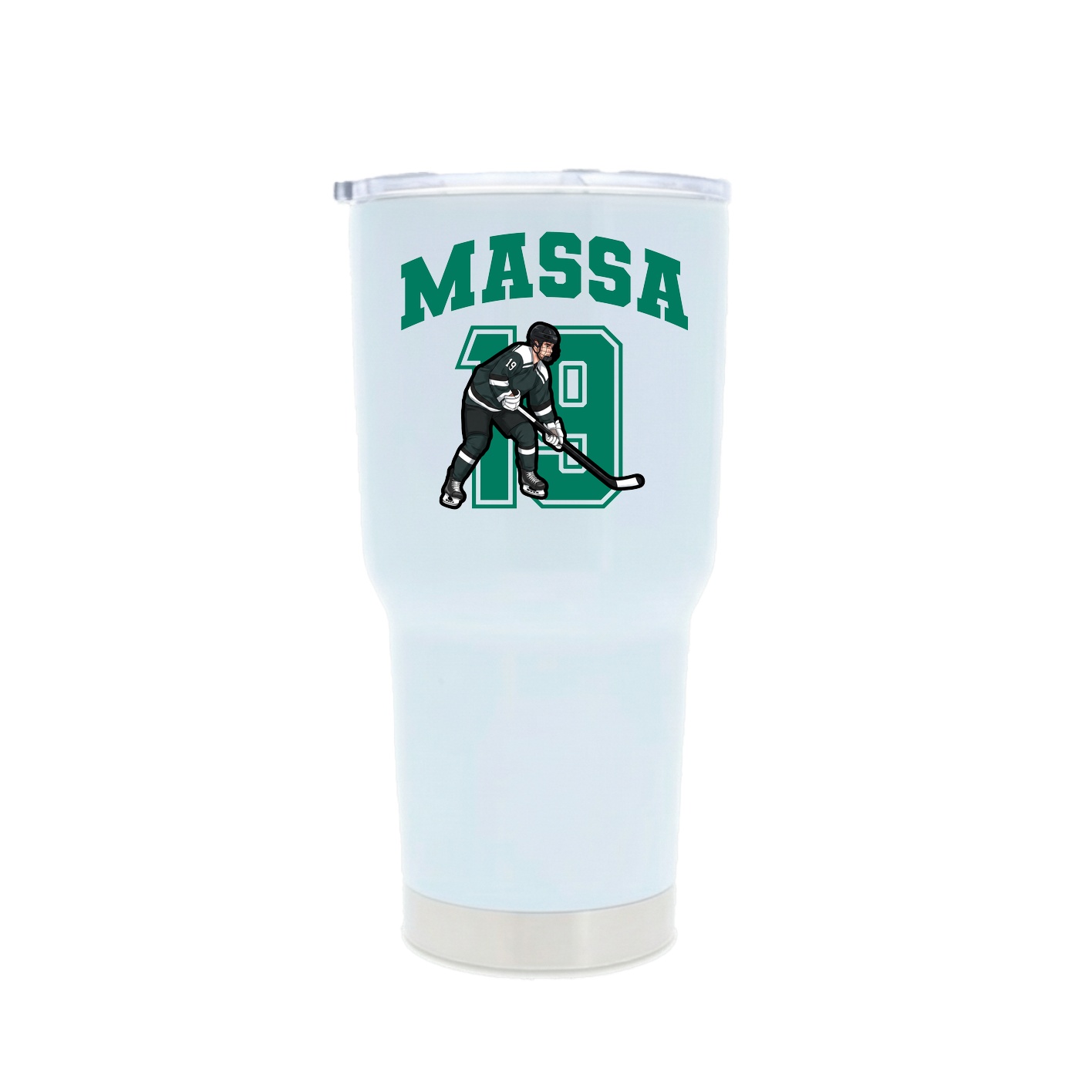 30oz Stainless Steel Tumbler — Number in White