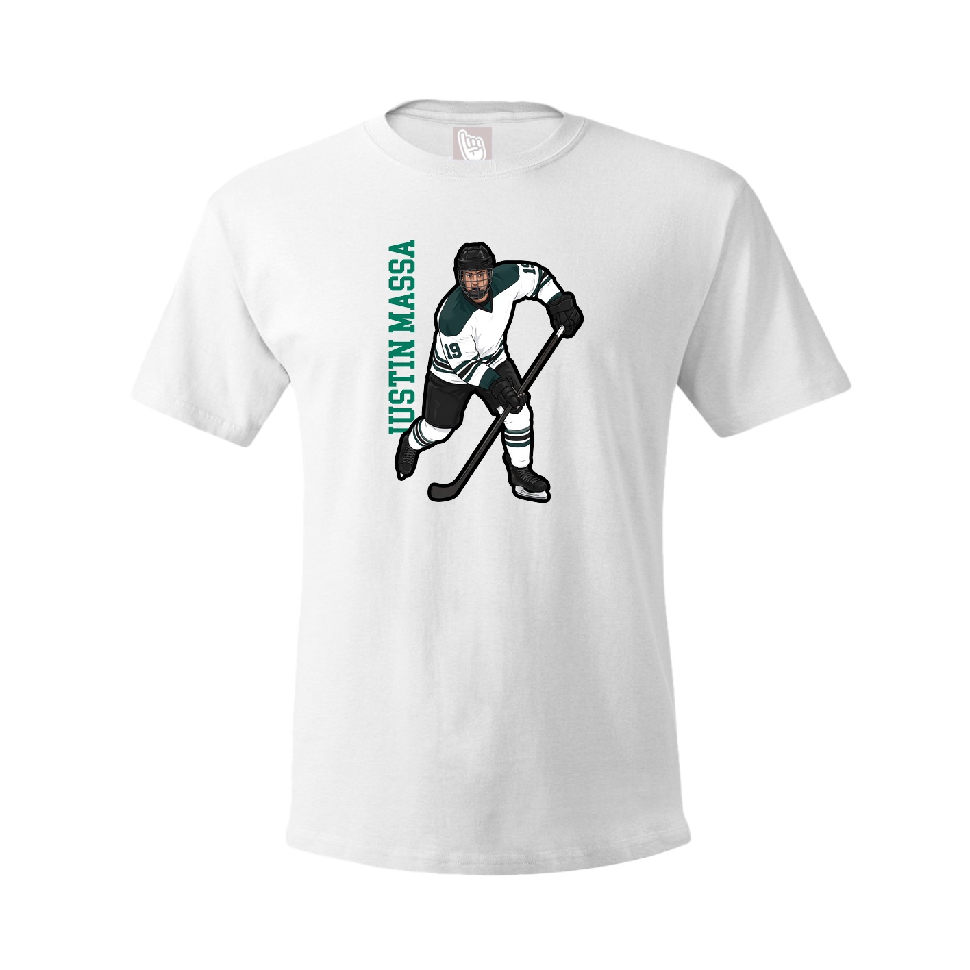 Tee — Name Vertical in White