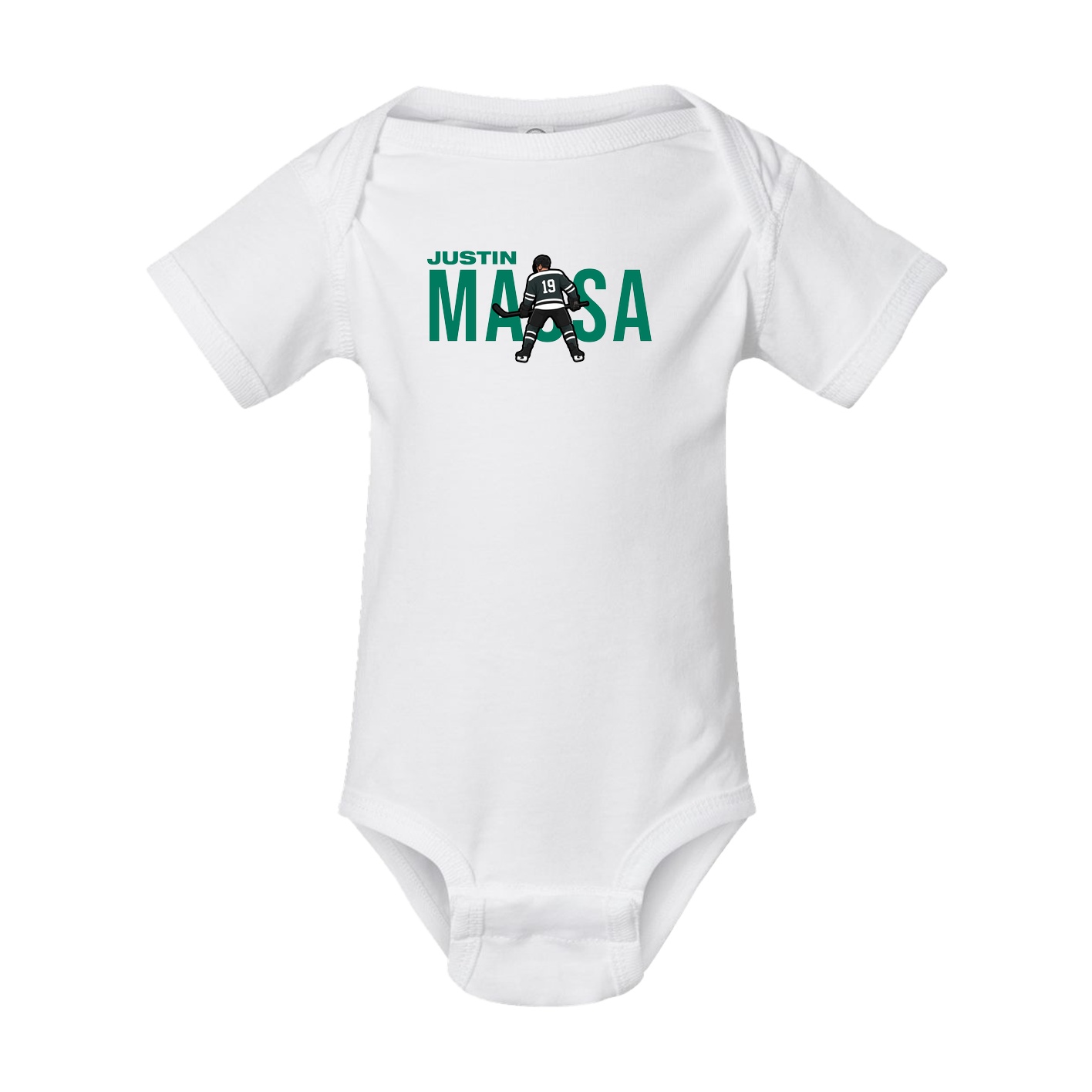 Baby Onesie — Player Name in White