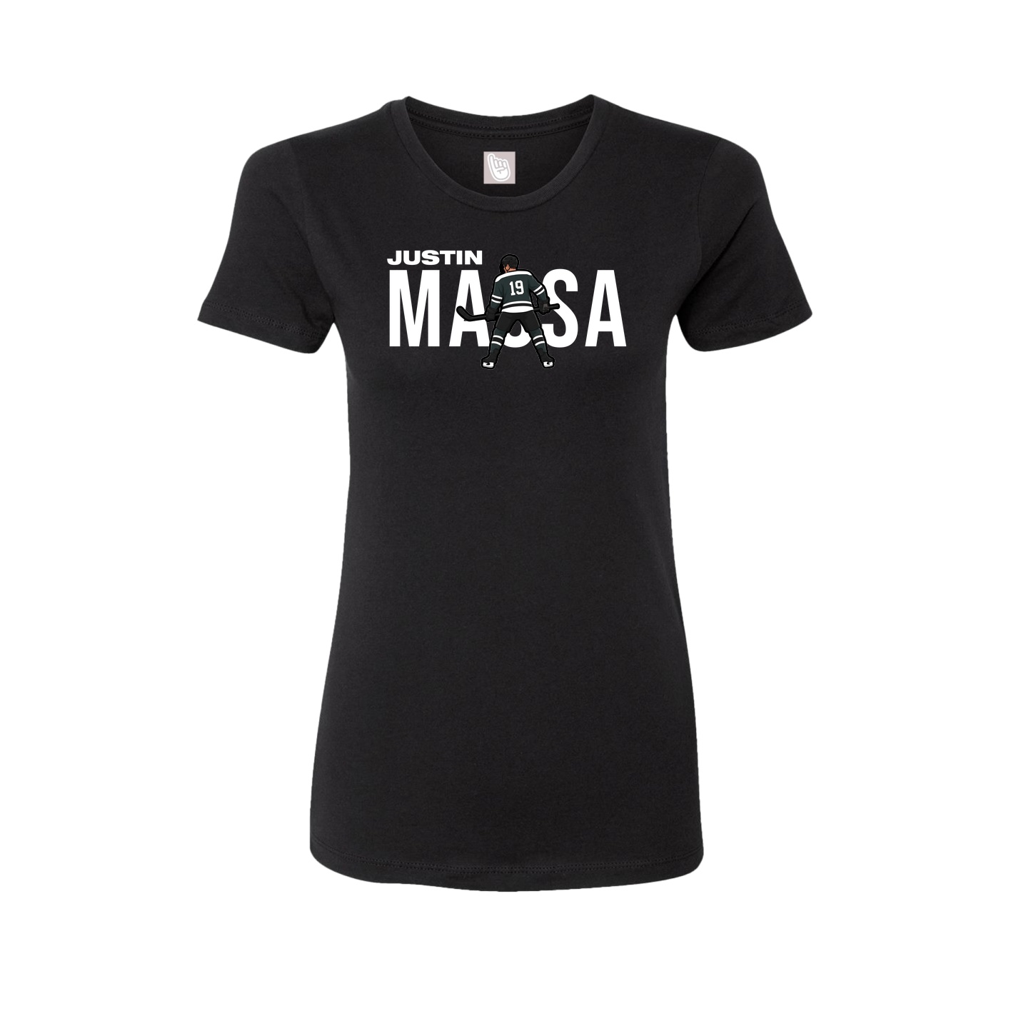 Fitted Women's Tee — Player Name in Black