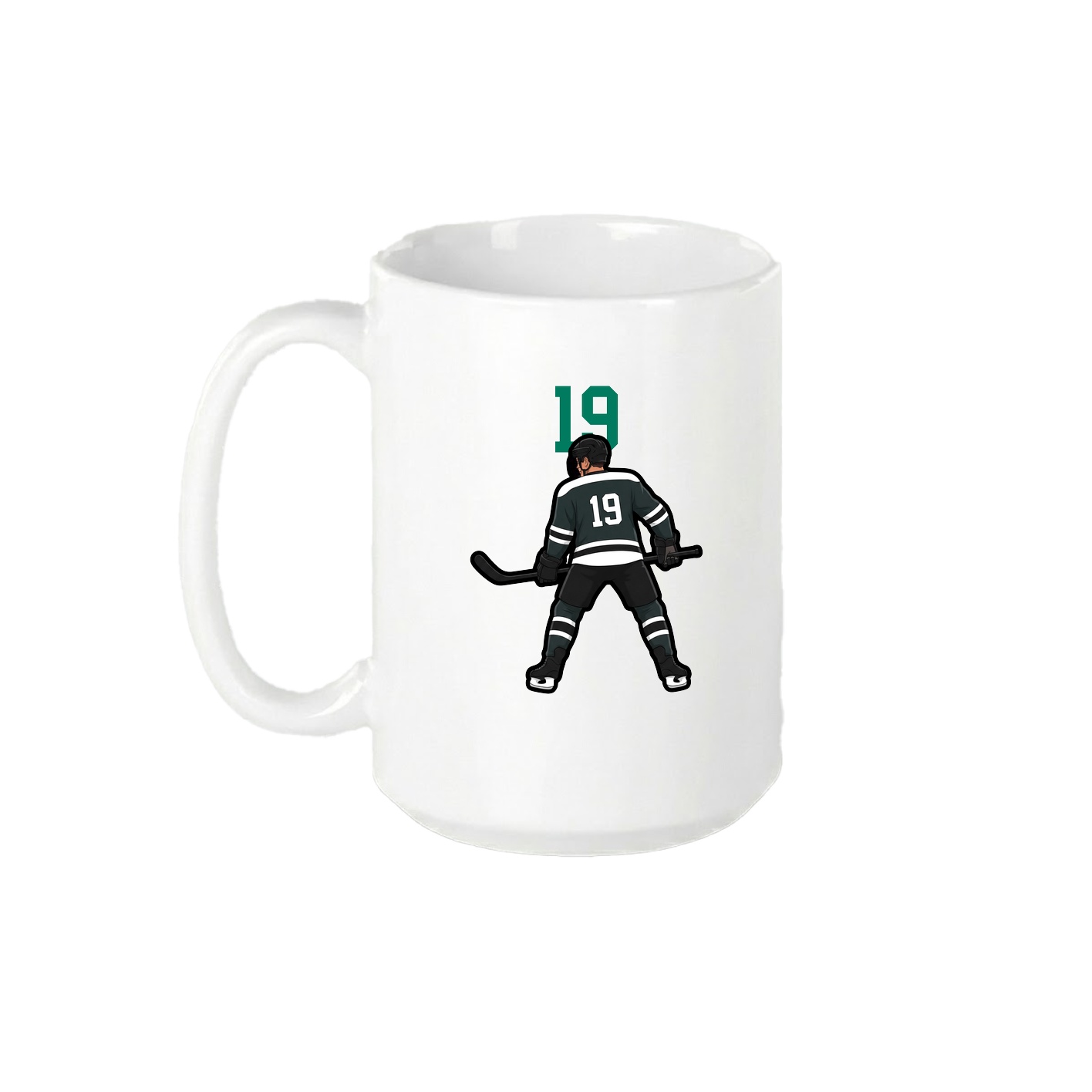 15oz Coffee Mug — Number Top in White