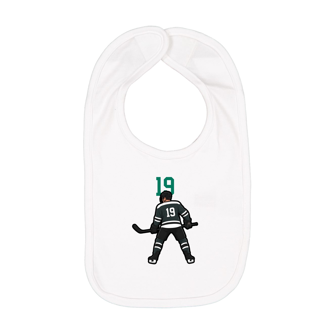 Infant Bib — Number Top in White