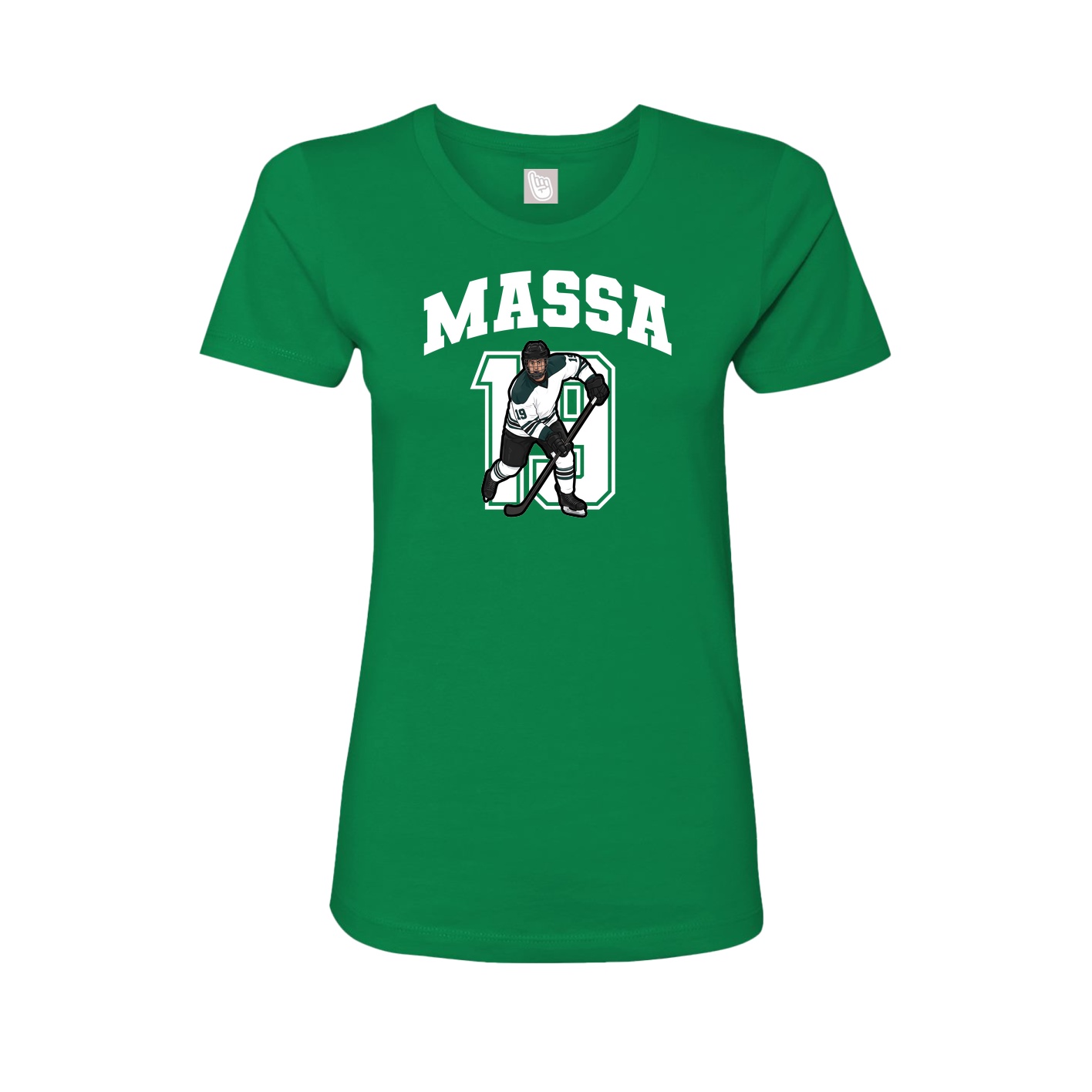 Fitted Women's Tee — Number in Green