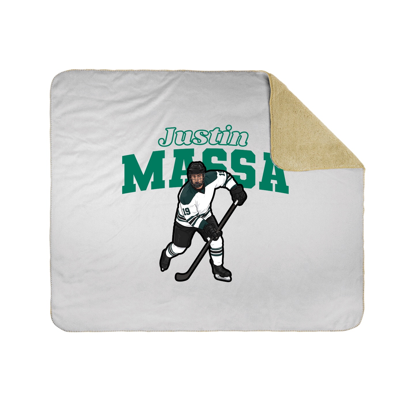 Throw Blanket — Name Arch in White