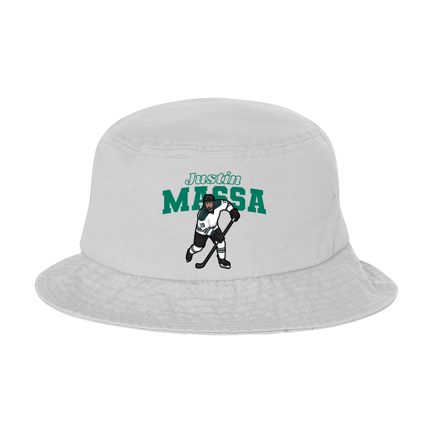 Bucket Cap — Name Arch in White