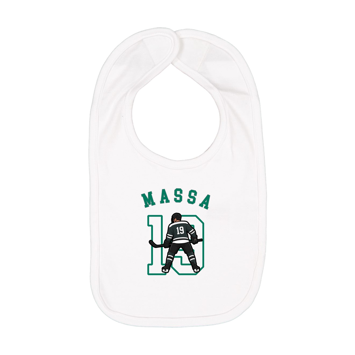 Infant Bib — Shirsey Arch in White