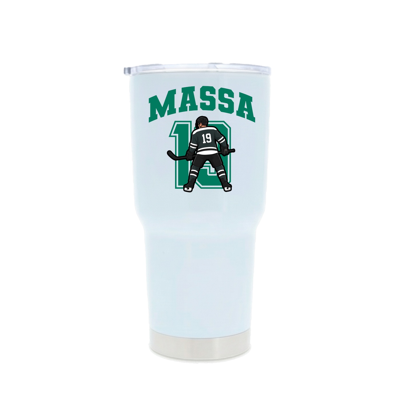 30oz Stainless Steel Tumbler — Number in White
